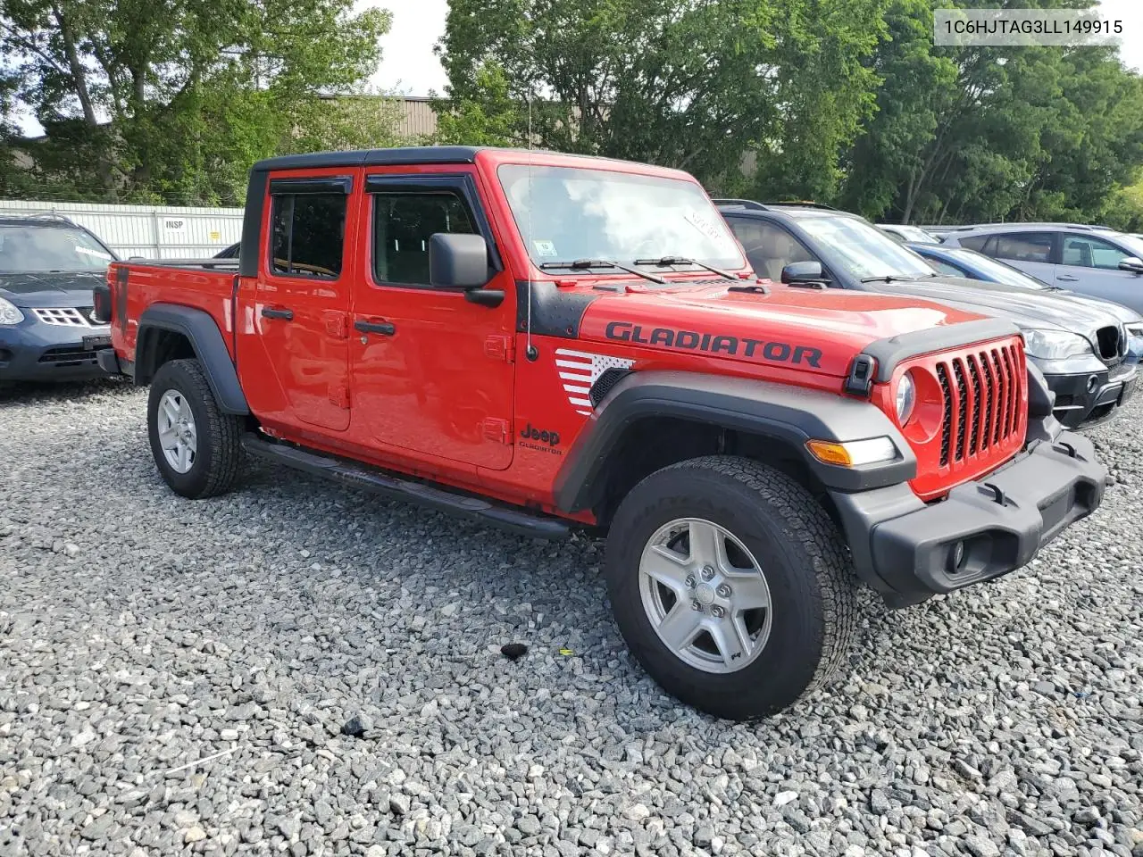2020 Jeep Gladiator Sport VIN: 1C6HJTAG3LL149915 Lot: 62252205