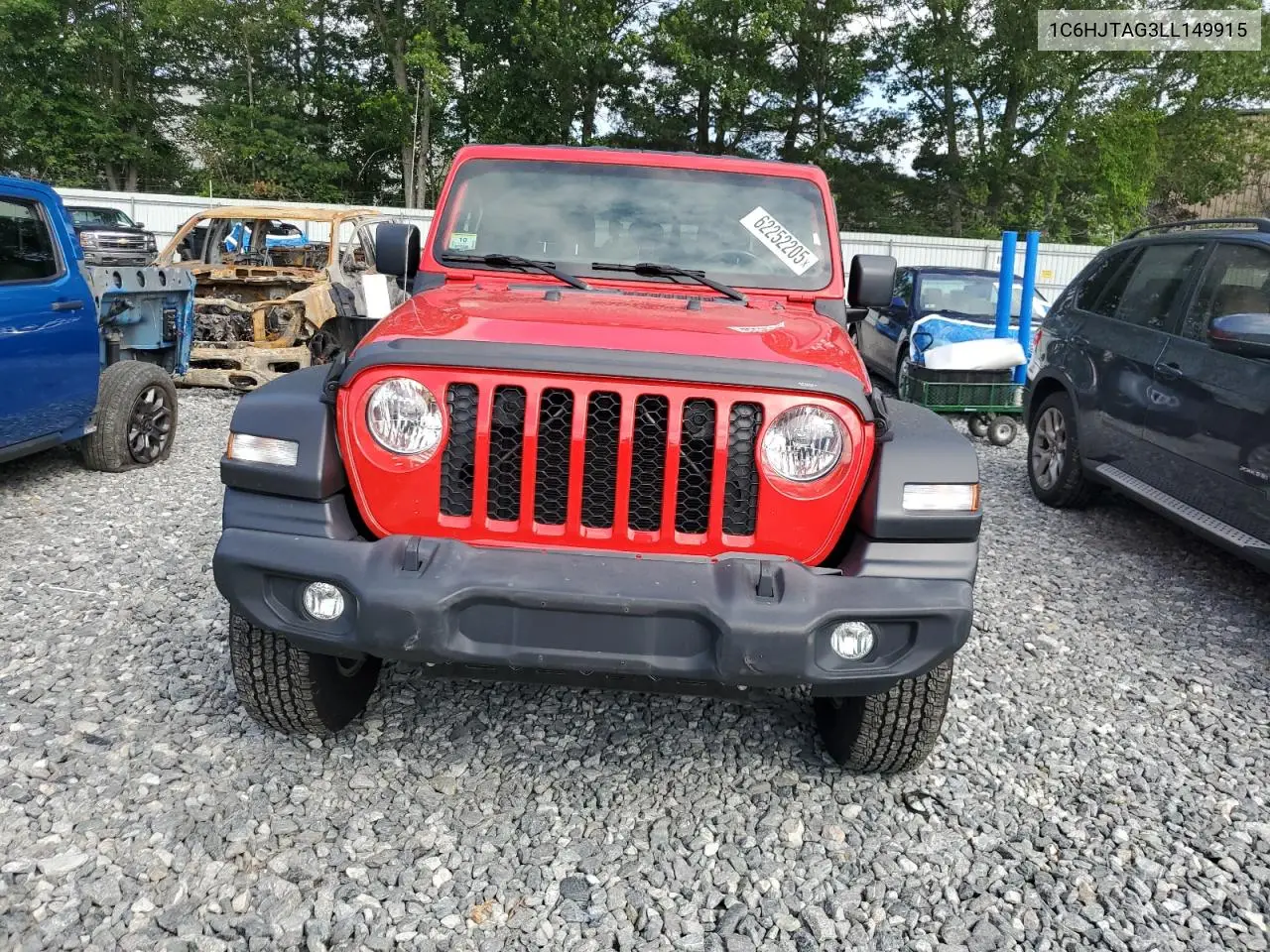 2020 Jeep Gladiator Sport VIN: 1C6HJTAG3LL149915 Lot: 62252205