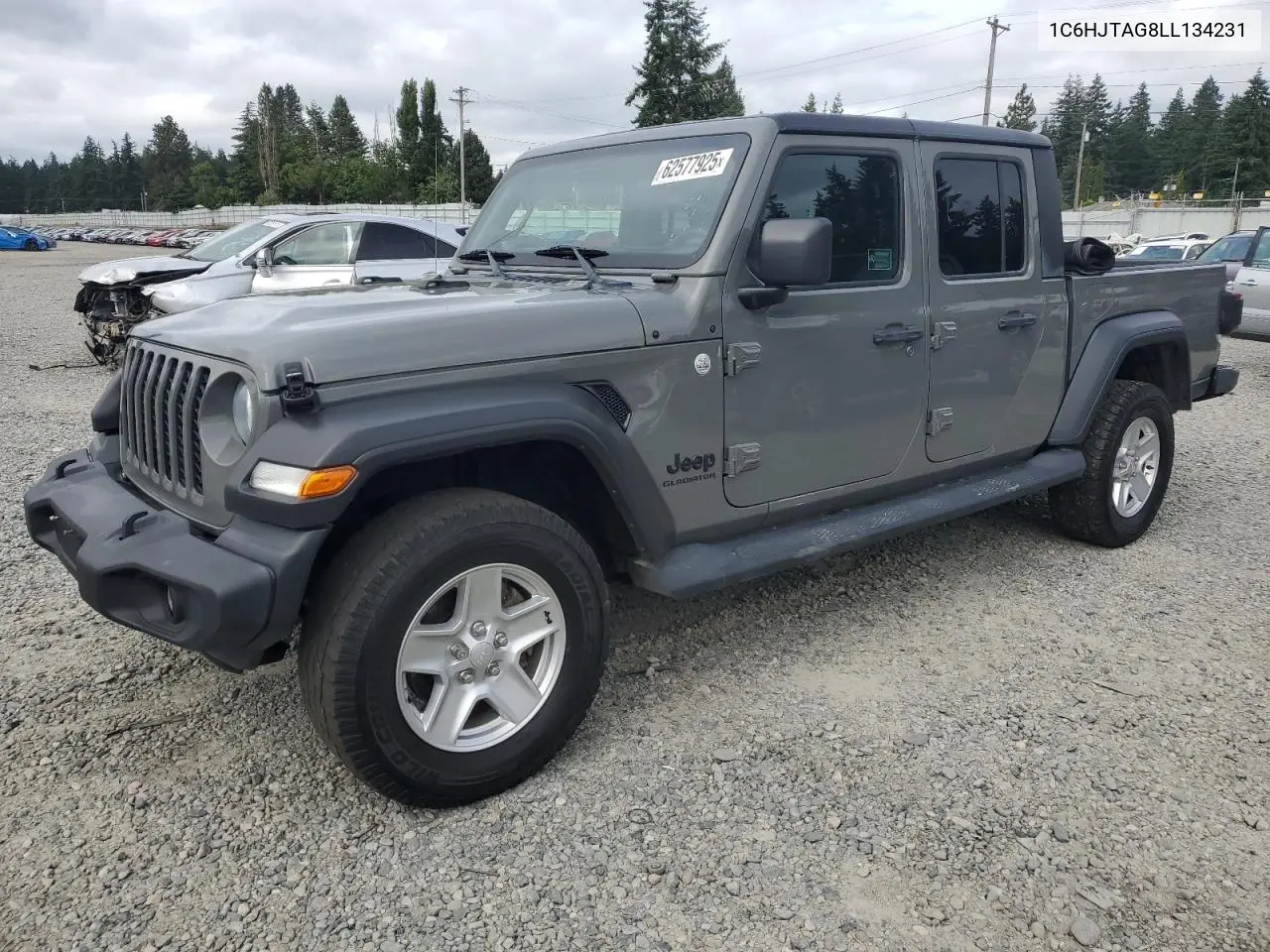 2020 Jeep Gladiator Sport VIN: 1C6HJTAG8LL134231 Lot: 62577925