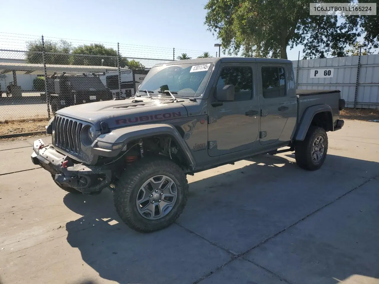 2020 Jeep Gladiator Rubicon VIN: 1C6JJTBG1LL165224 Lot: 63011745