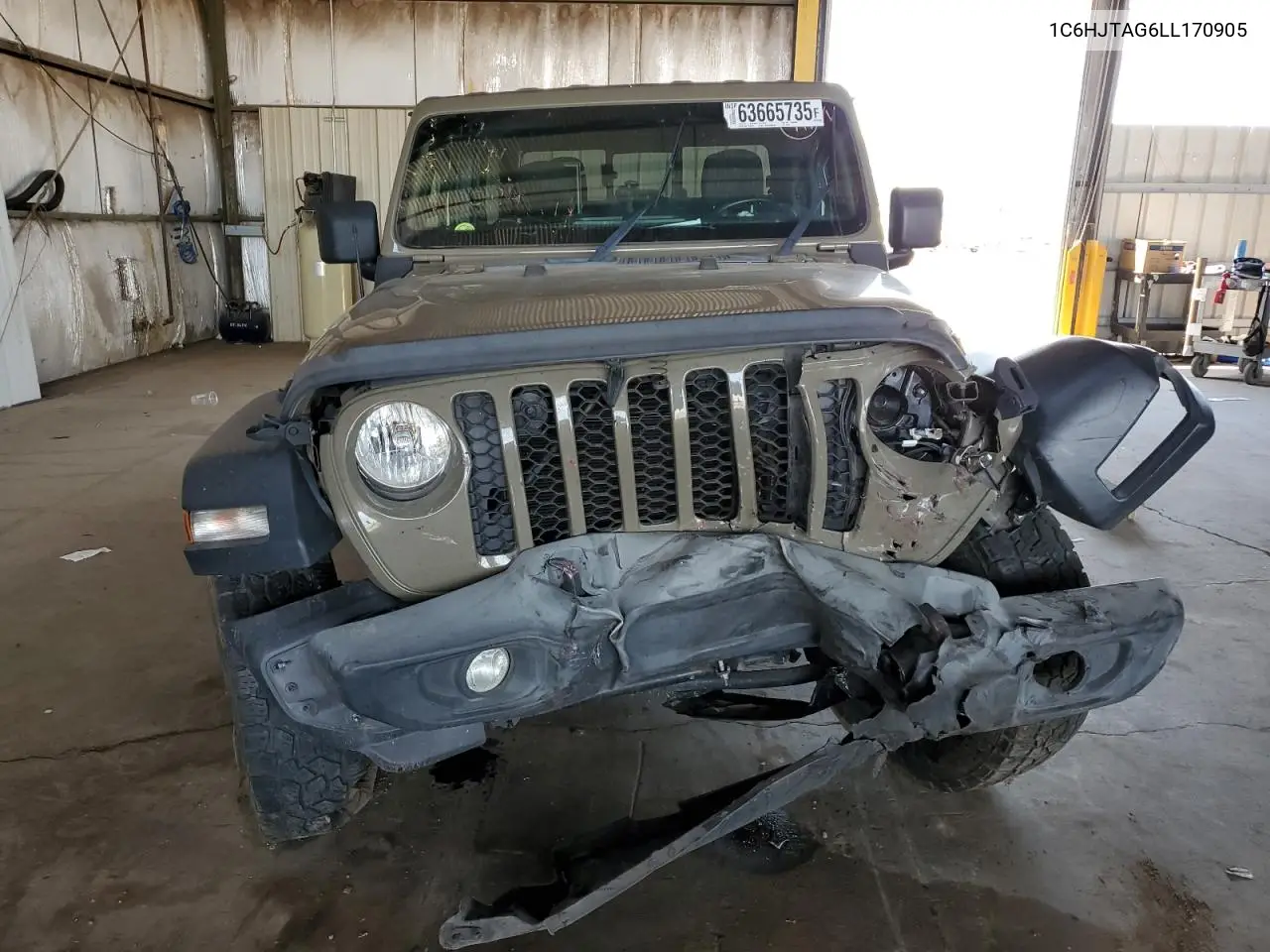2020 Jeep Gladiator Sport VIN: 1C6HJTAG6LL170905 Lot: 63665735