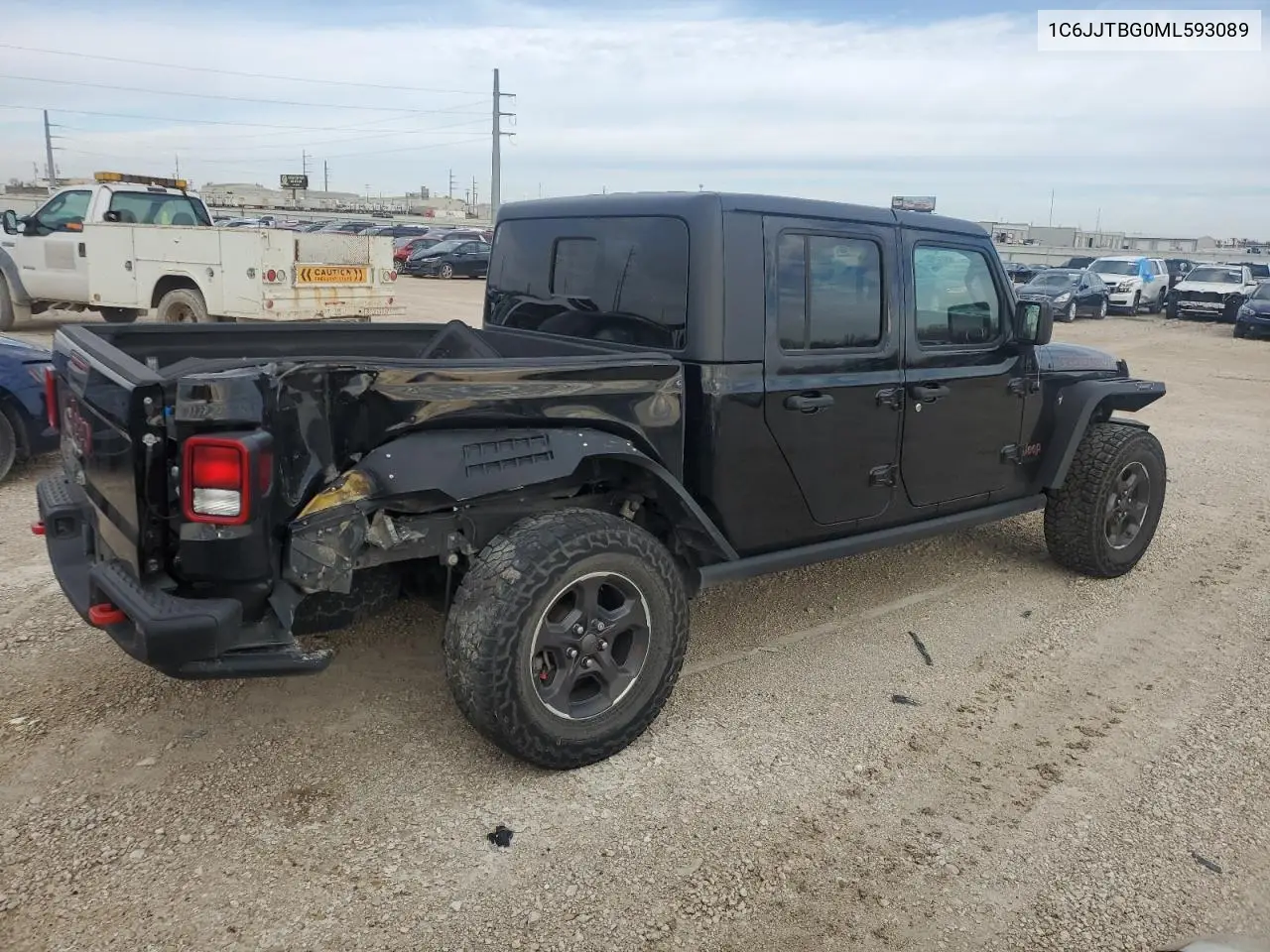 2021 Jeep Gladiator Rubicon VIN: 1C6JJTBG0ML593089 Lot: 44372055