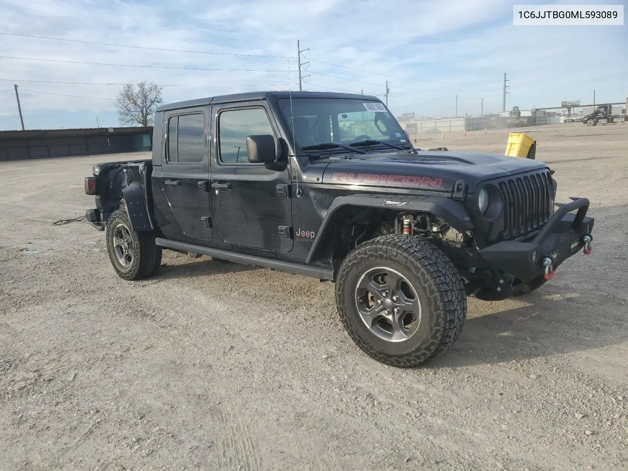 2021 Jeep Gladiator Rubicon VIN: 1C6JJTBG0ML593089 Lot: 44372055