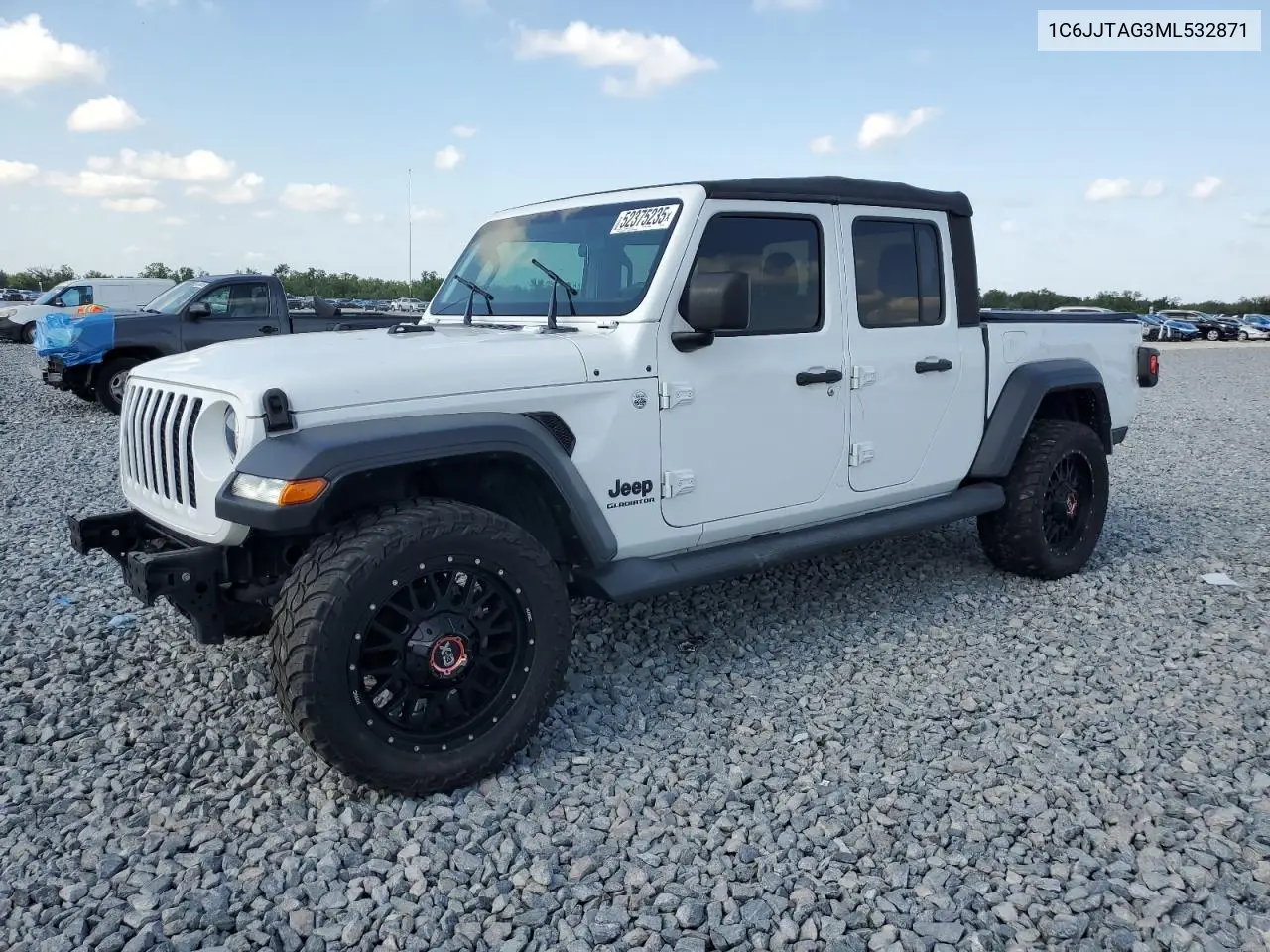 2021 Jeep Gladiator Sport VIN: 1C6JJTAG3ML532871 Lot: 52375235
