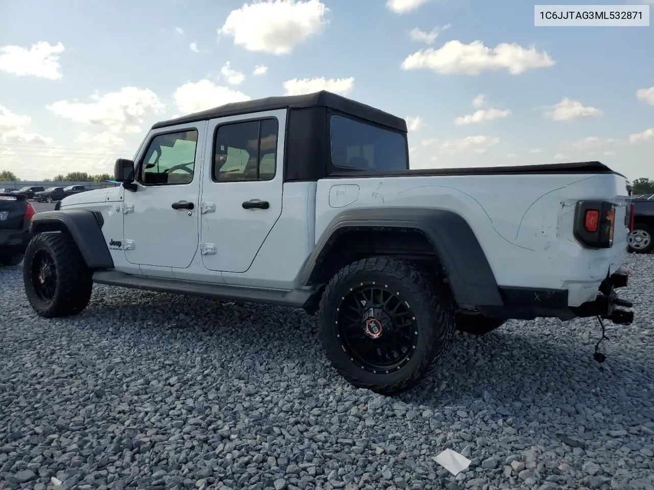 2021 Jeep Gladiator Sport VIN: 1C6JJTAG3ML532871 Lot: 52375235