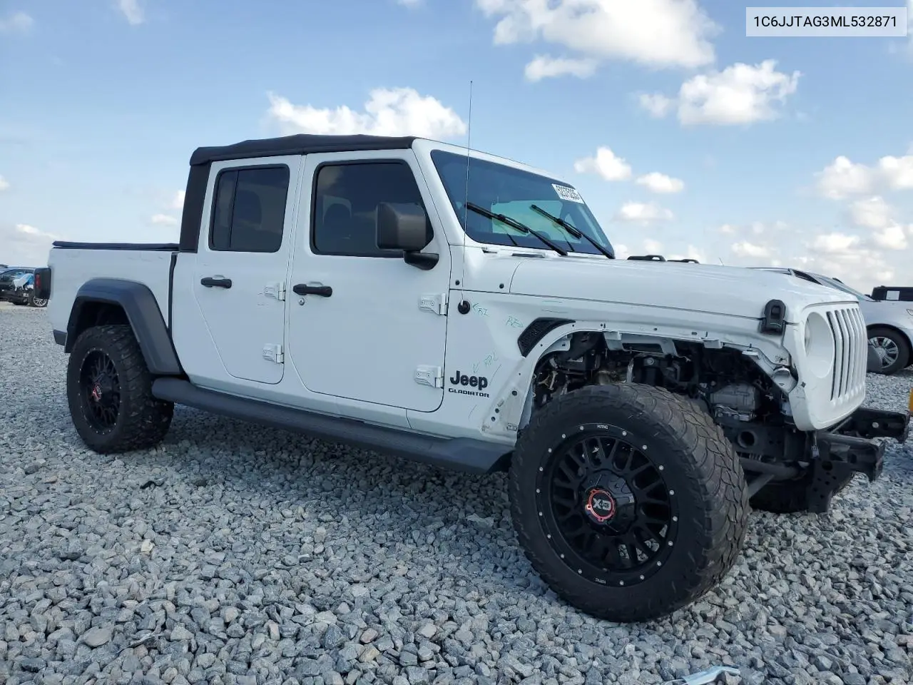 2021 Jeep Gladiator Sport VIN: 1C6JJTAG3ML532871 Lot: 52375235