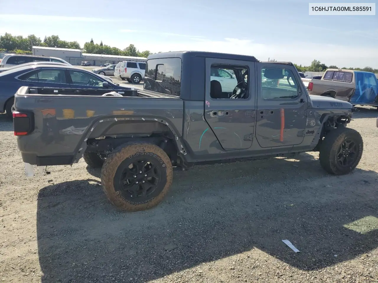 2021 Jeep Gladiator Sport VIN: 1C6HJTAG0ML585591 Lot: 56130815