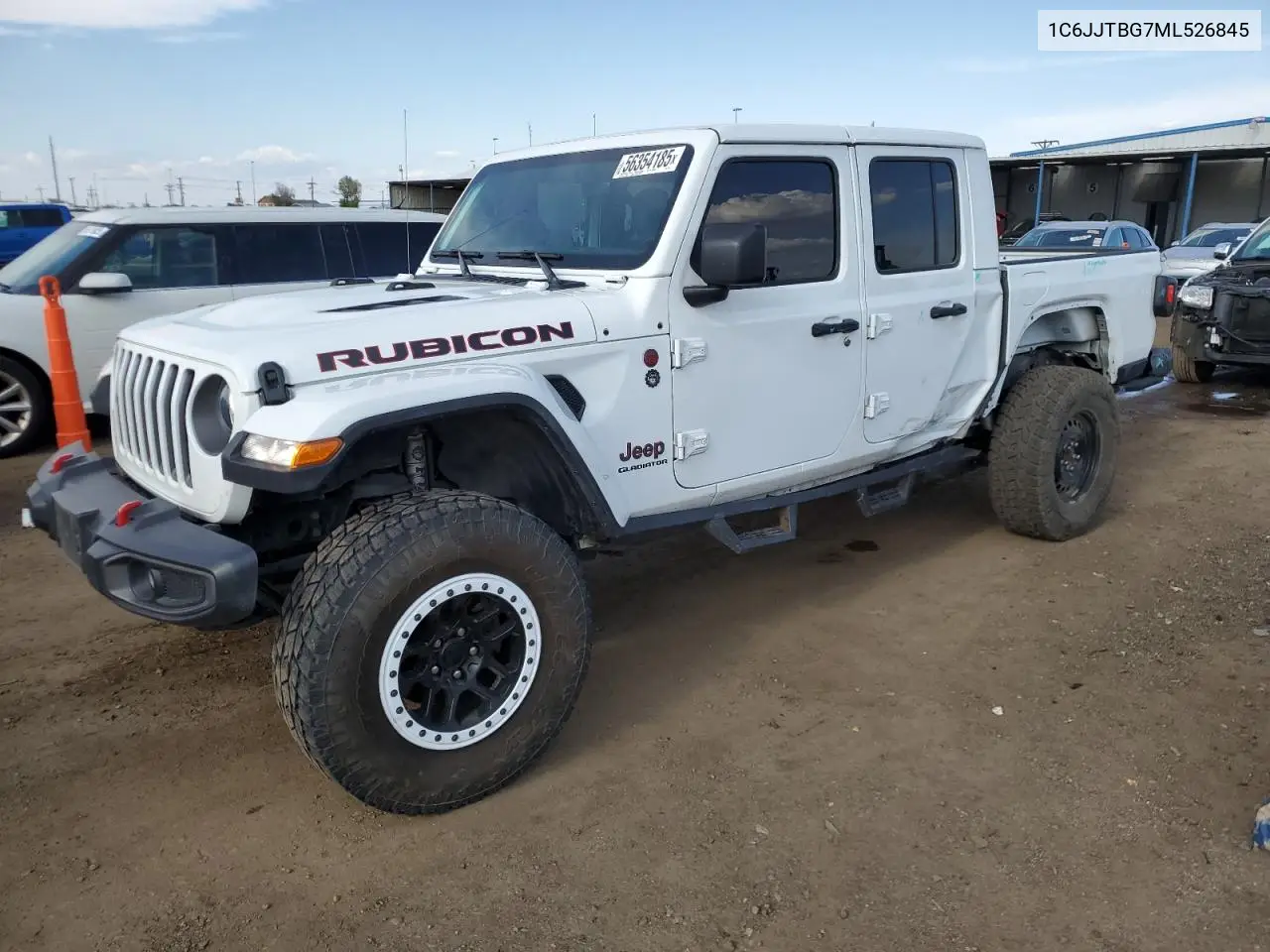 2021 Jeep Gladiator Rubicon VIN: 1C6JJTBG7ML526845 Lot: 56354185