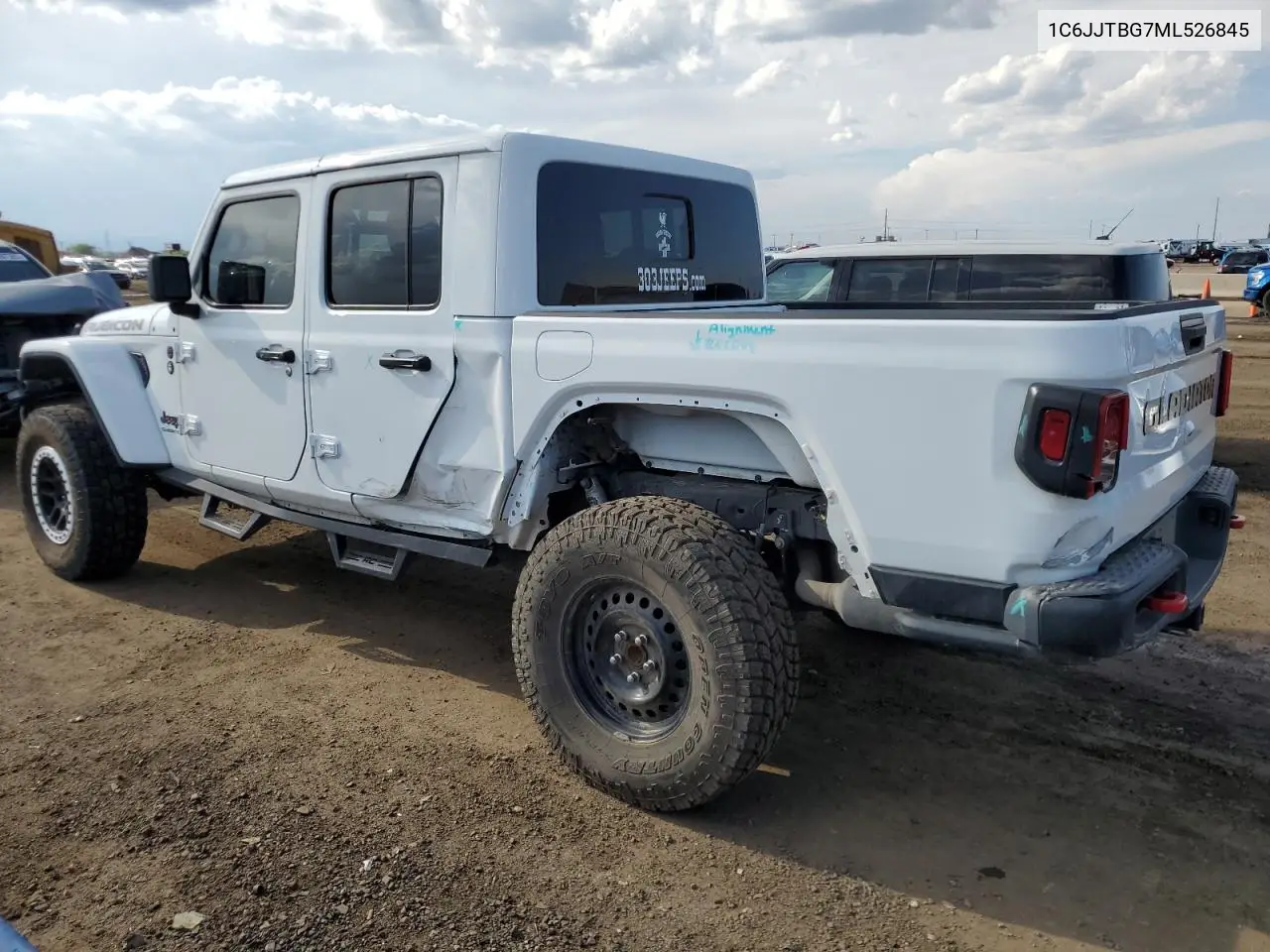 2021 Jeep Gladiator Rubicon VIN: 1C6JJTBG7ML526845 Lot: 56354185