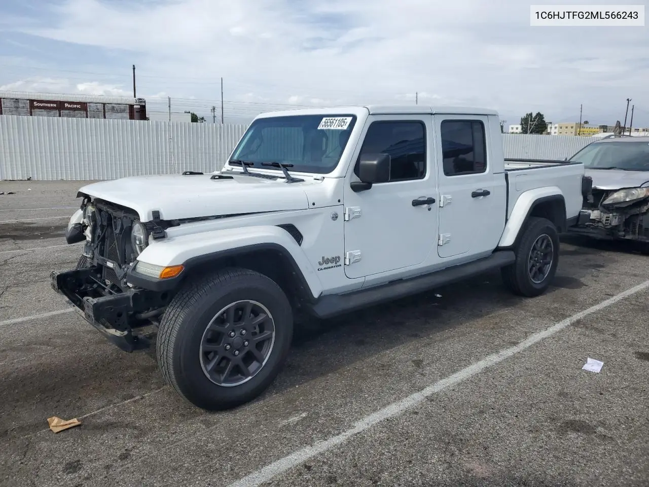 2021 Jeep Gladiator Overland VIN: 1C6HJTFG2ML566243 Lot: 56561105