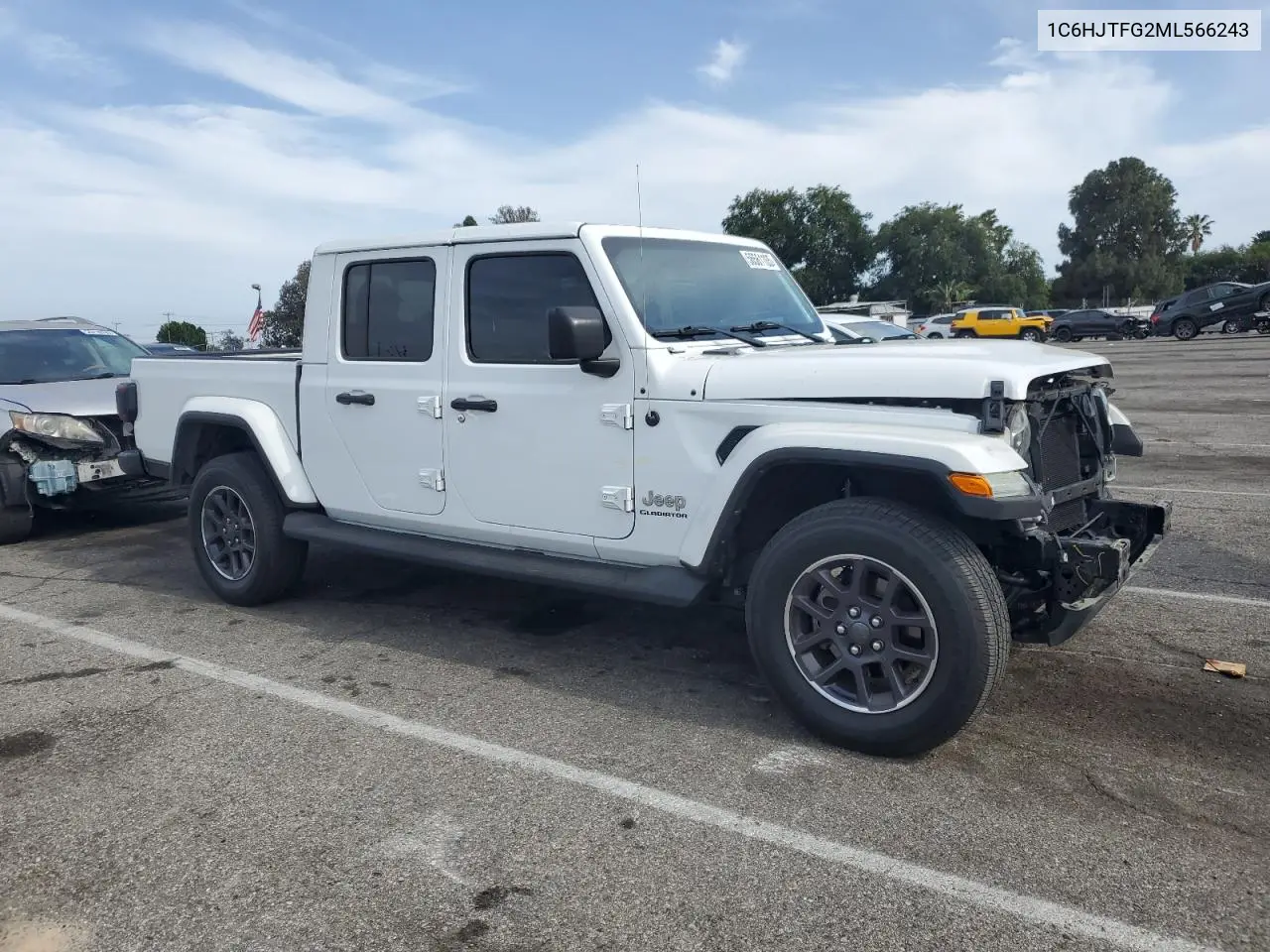 2021 Jeep Gladiator Overland VIN: 1C6HJTFG2ML566243 Lot: 56561105