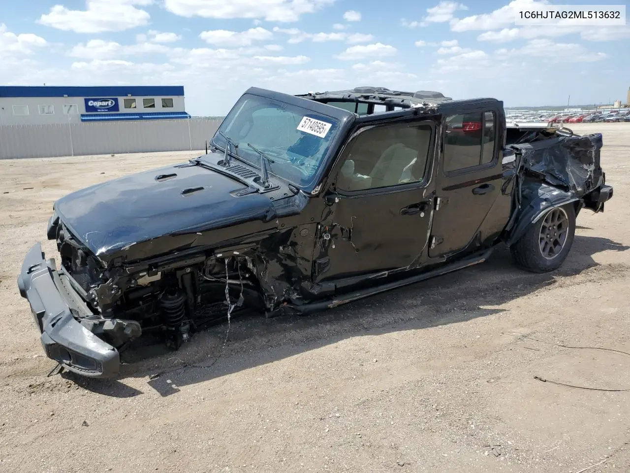 2021 Jeep Gladiator Sport VIN: 1C6HJTAG2ML513632 Lot: 57140595
