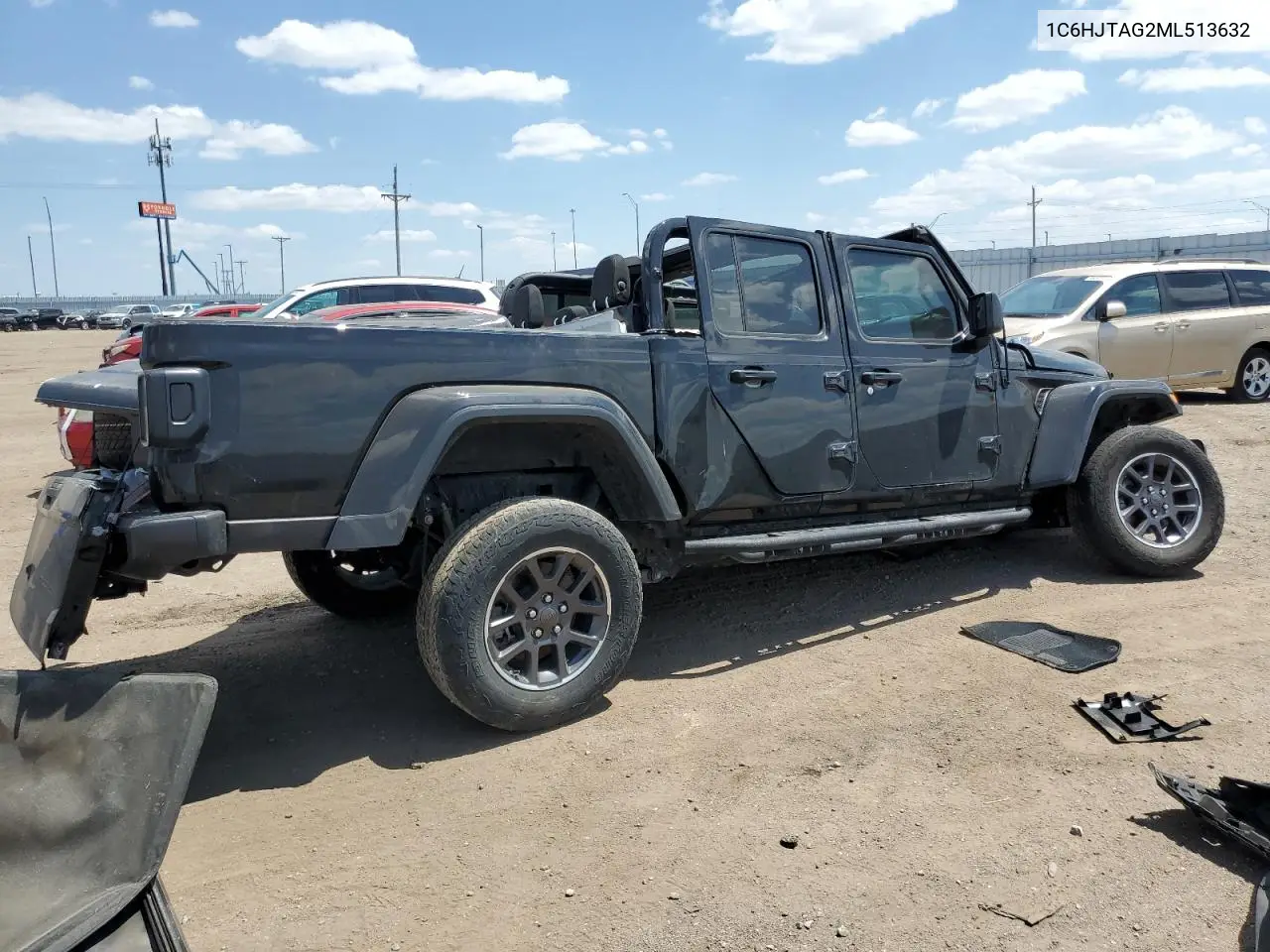 2021 Jeep Gladiator Sport VIN: 1C6HJTAG2ML513632 Lot: 57140595