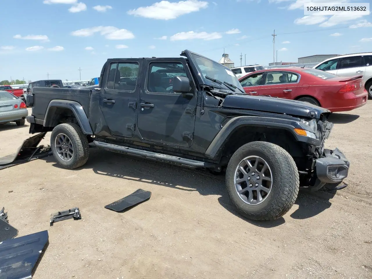 2021 Jeep Gladiator Sport VIN: 1C6HJTAG2ML513632 Lot: 57140595