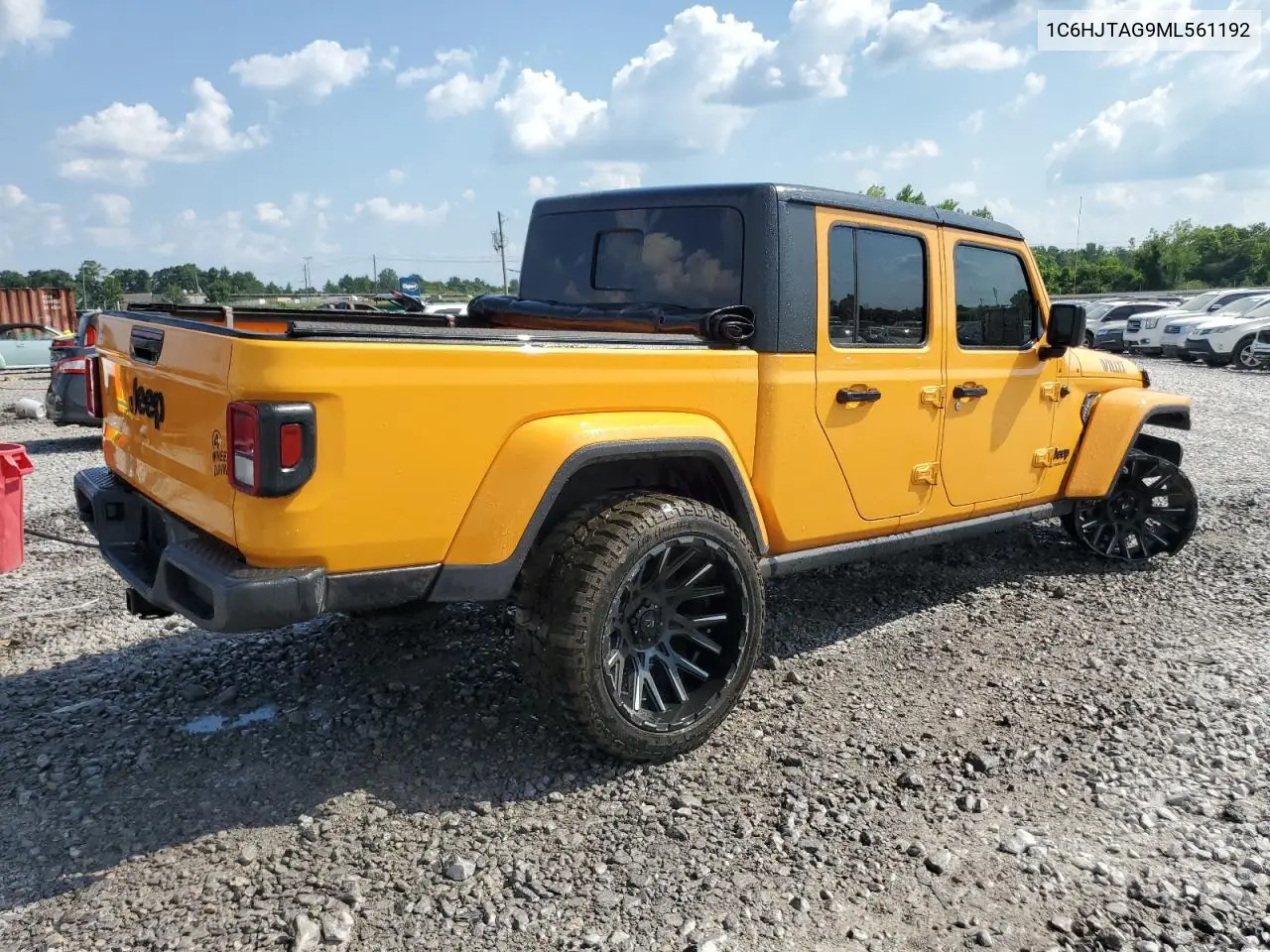 2021 Jeep Gladiator Sport VIN: 1C6HJTAG9ML561192 Lot: 61616395