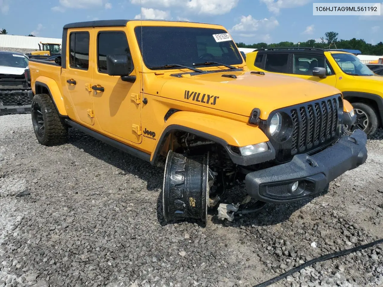 2021 Jeep Gladiator Sport VIN: 1C6HJTAG9ML561192 Lot: 61616395