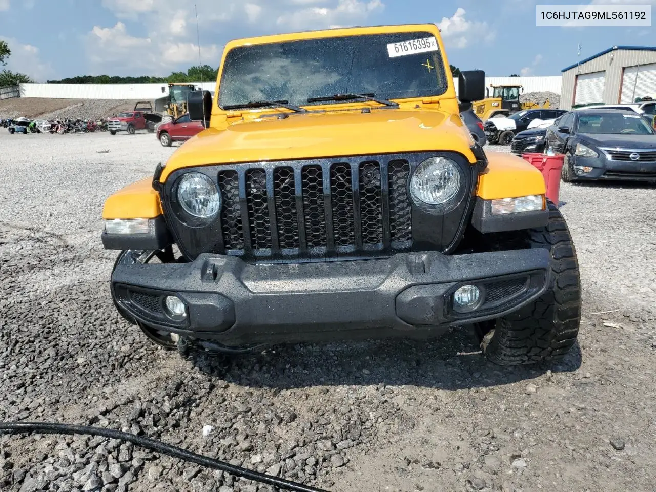 2021 Jeep Gladiator Sport VIN: 1C6HJTAG9ML561192 Lot: 61616395