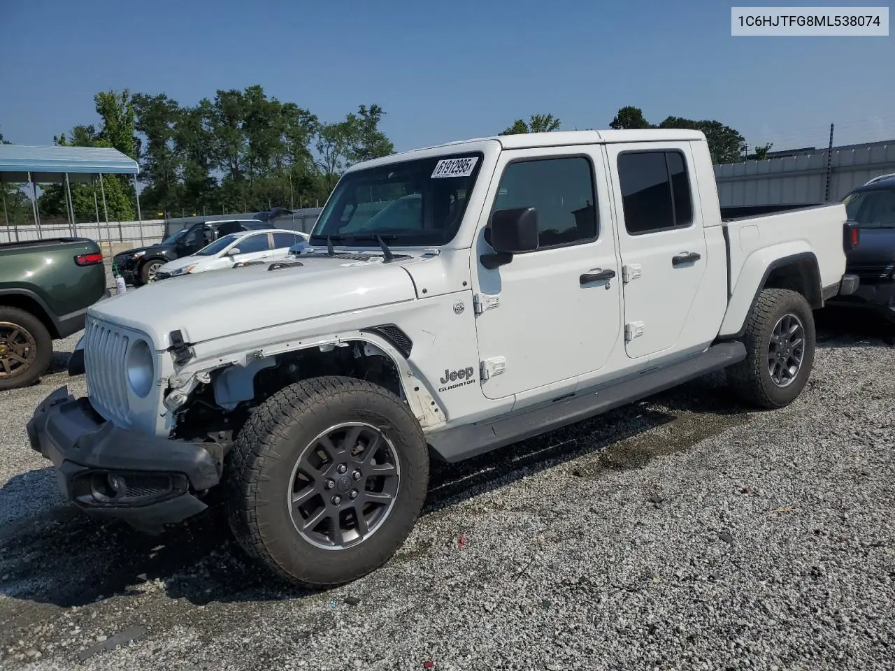 2021 Jeep Gladiator Overland VIN: 1C6HJTFG8ML538074 Lot: 61912995