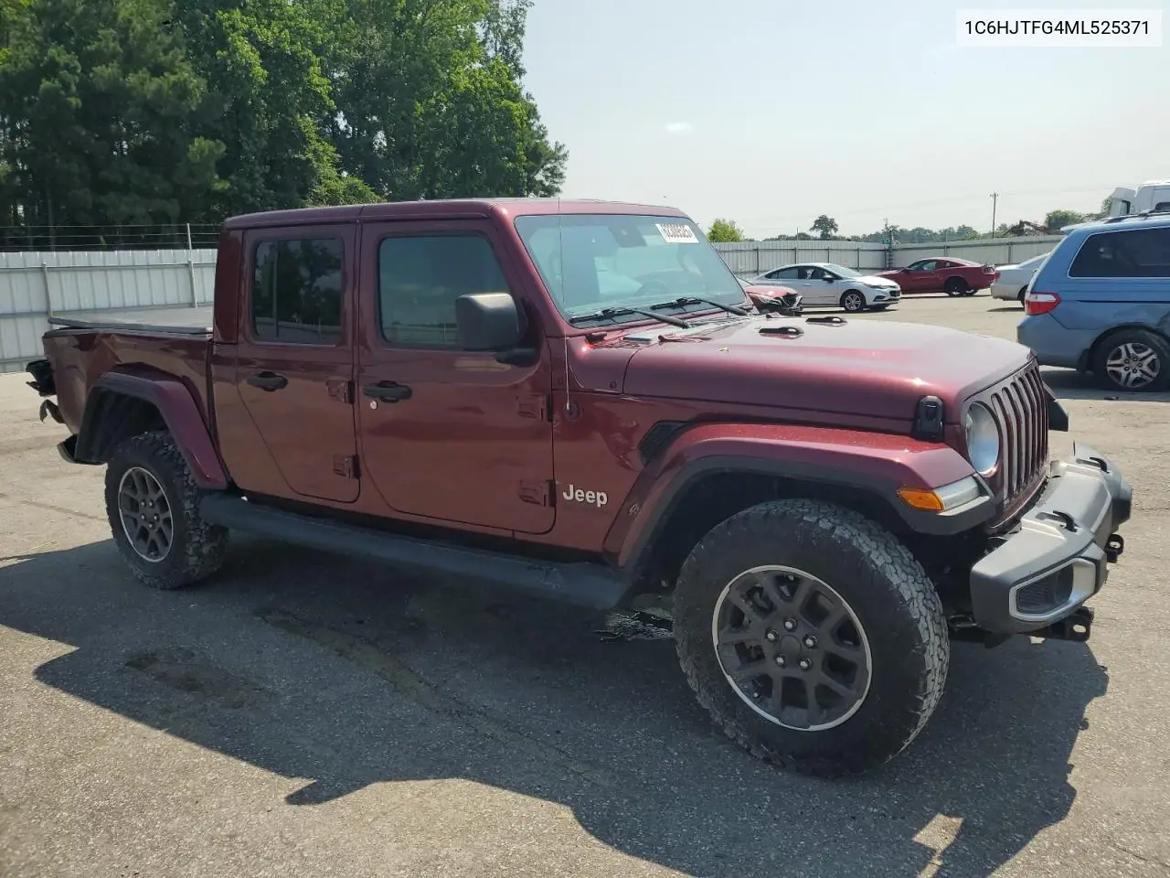2021 Jeep Gladiator Overland VIN: 1C6HJTFG4ML525371 Lot: 62309525