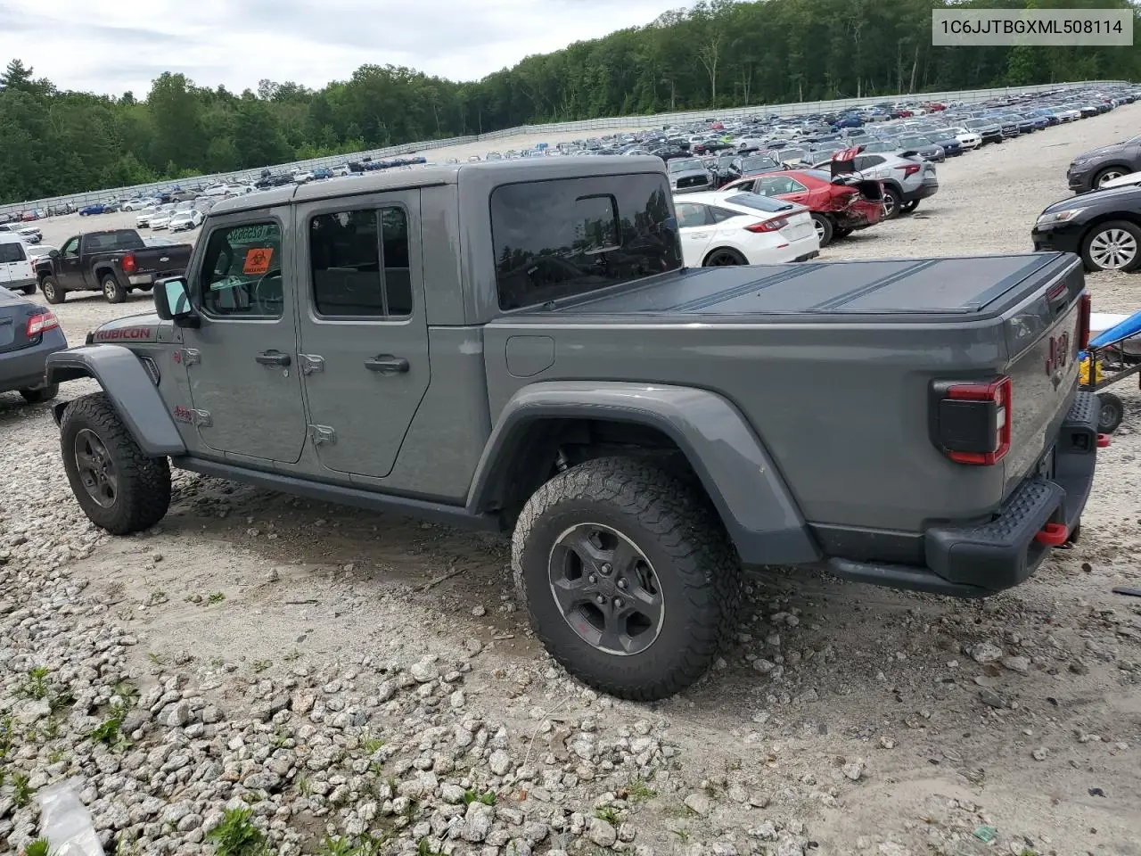 2021 Jeep Gladiator Rubicon VIN: 1C6JJTBGXML508114 Lot: 62556325
