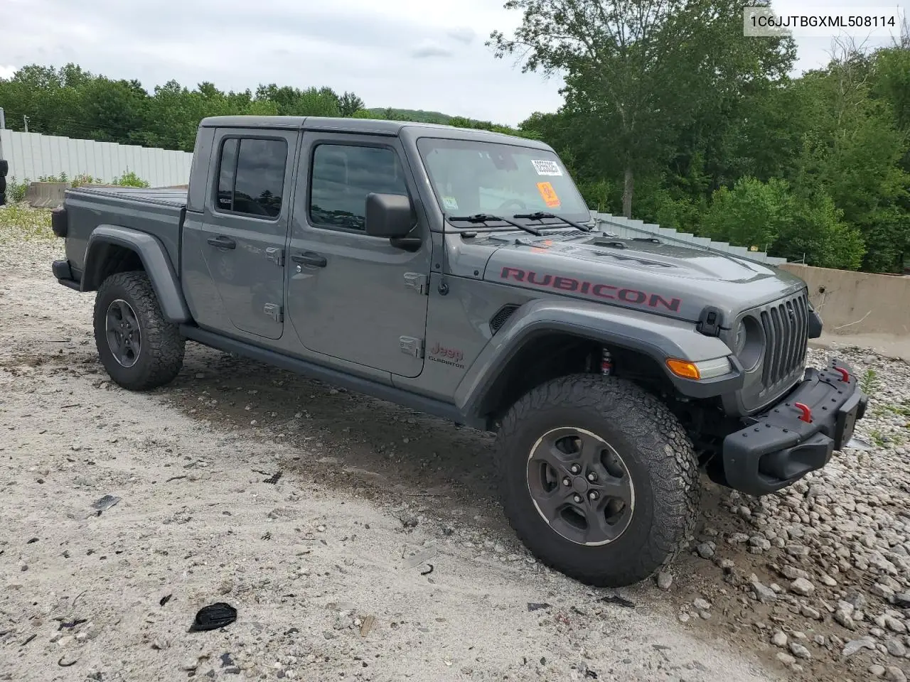 2021 Jeep Gladiator Rubicon VIN: 1C6JJTBGXML508114 Lot: 62556325