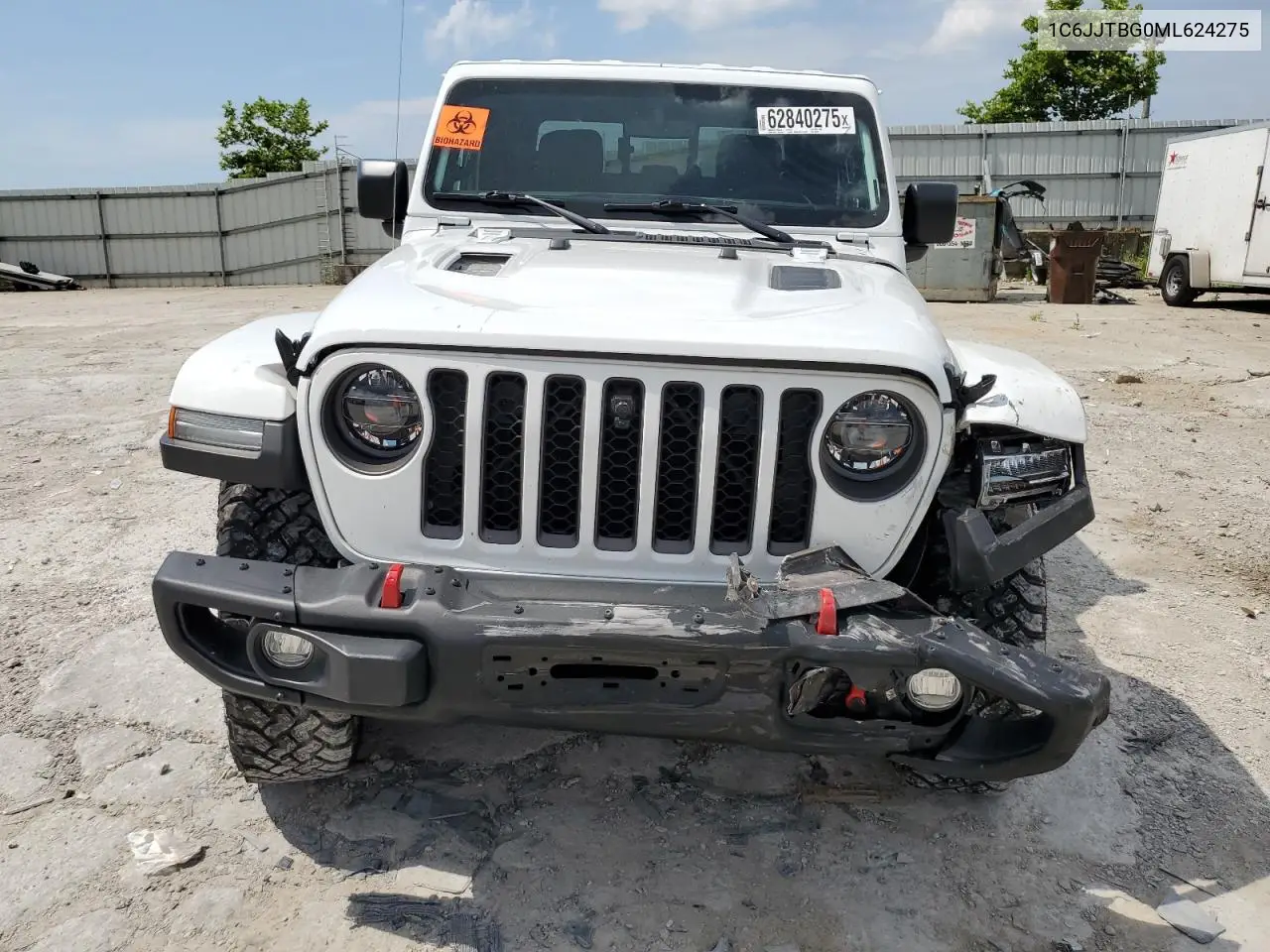 2021 Jeep Gladiator Rubicon VIN: 1C6JJTBG0ML624275 Lot: 62840275