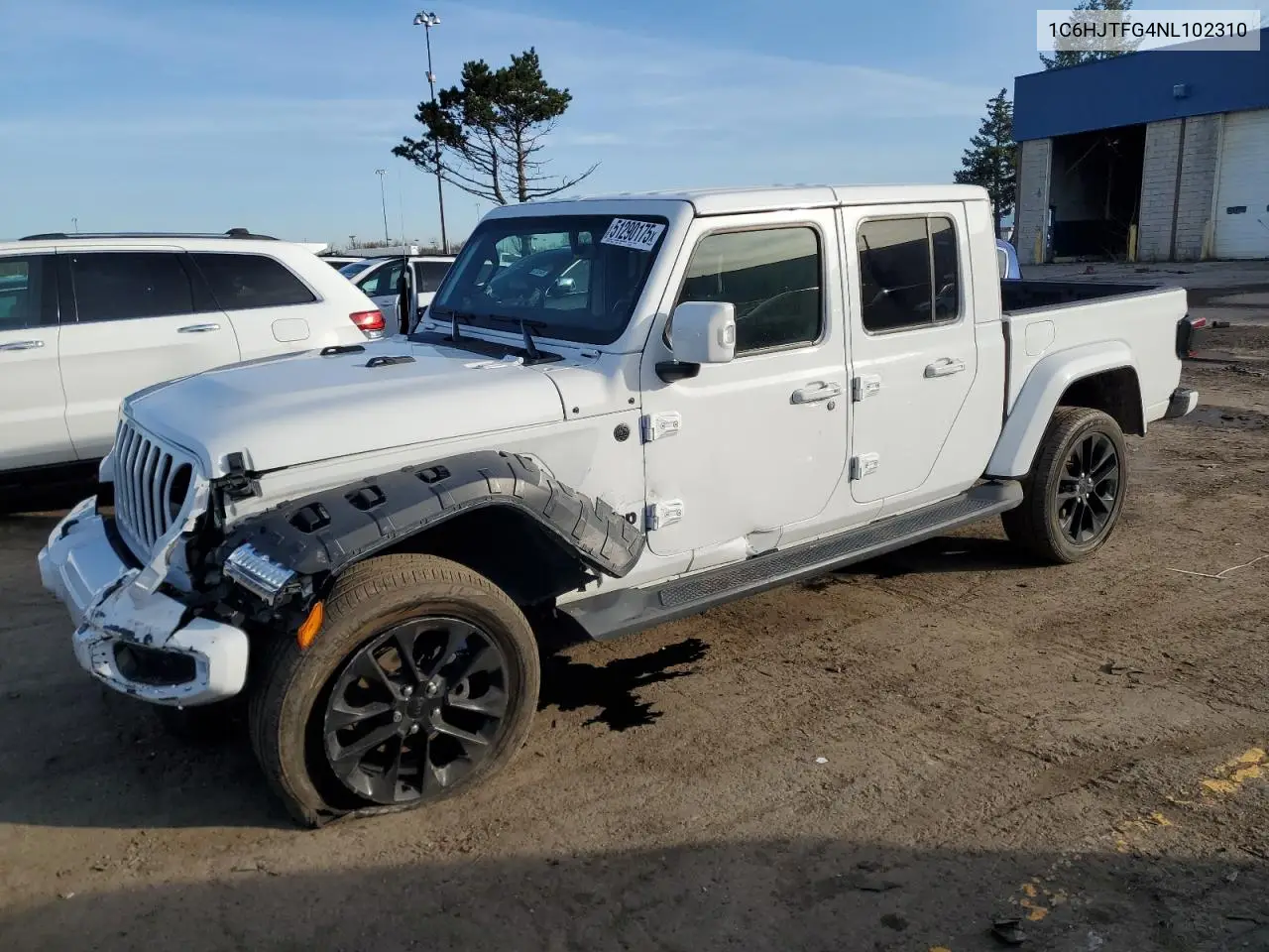 2022 Jeep Gladiator Overland VIN: 1C6HJTFG4NL102310 Lot: 51290175