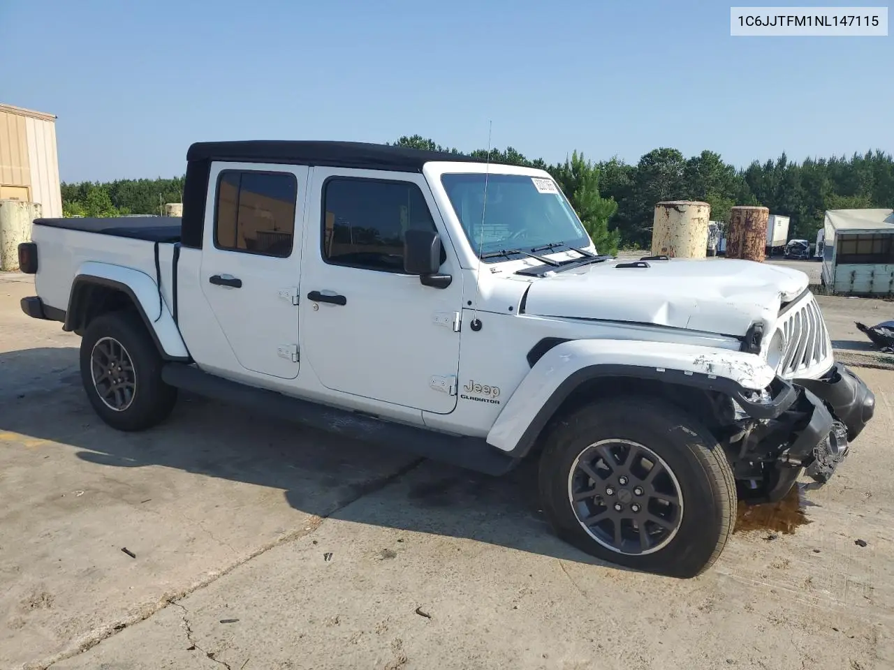 2022 Jeep Gladiator Overland VIN: 1C6JJTFM1NL147115 Lot: 62001365
