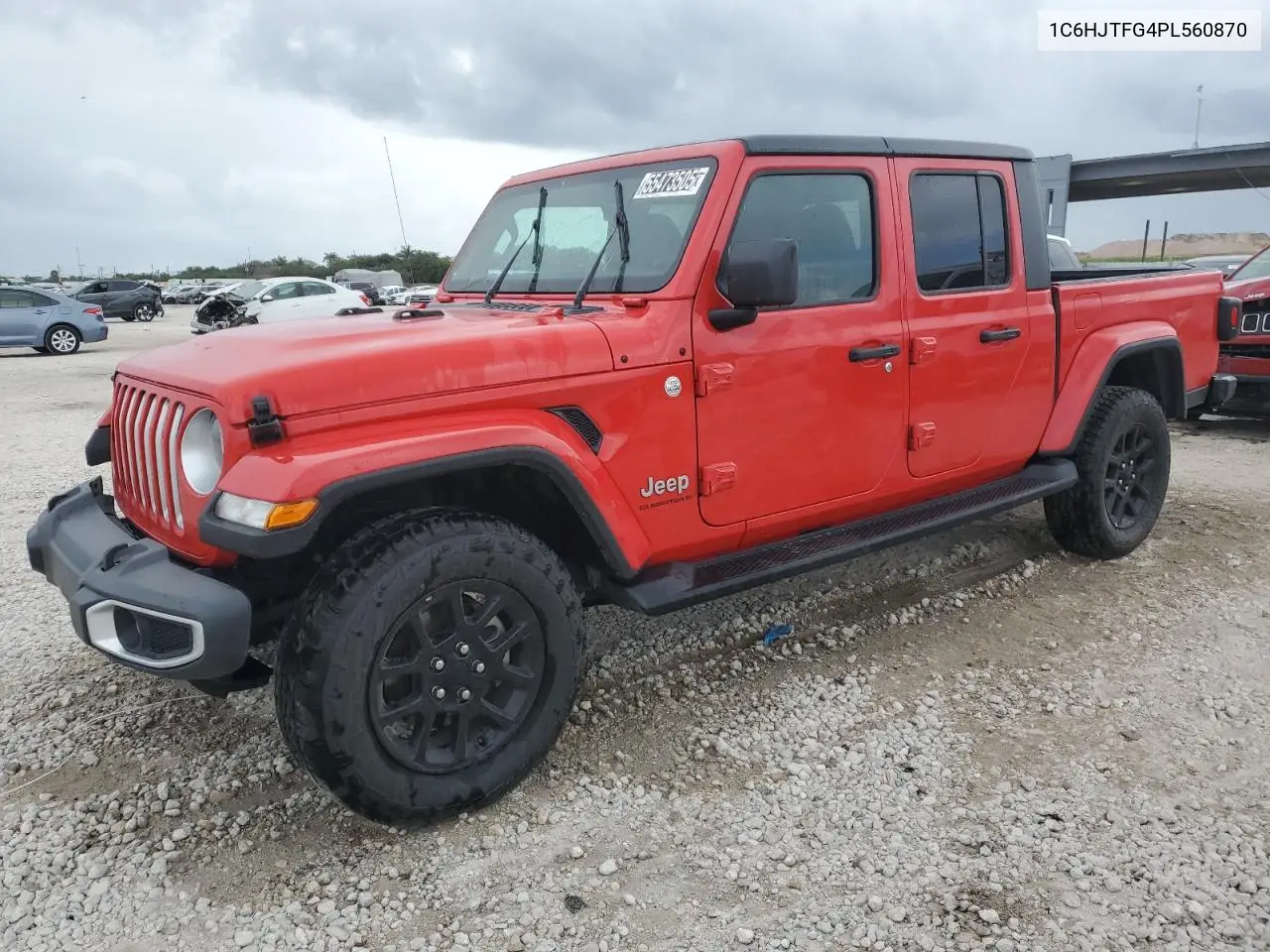2023 Jeep Gladiator Overland VIN: 1C6HJTFG4PL560870 Lot: 55473505