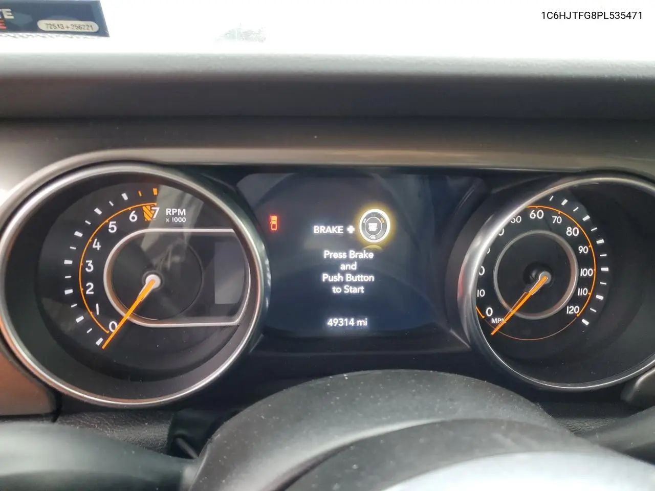 2023 Jeep Gladiator Overland VIN: 1C6HJTFG8PL535471 Lot: 56349815