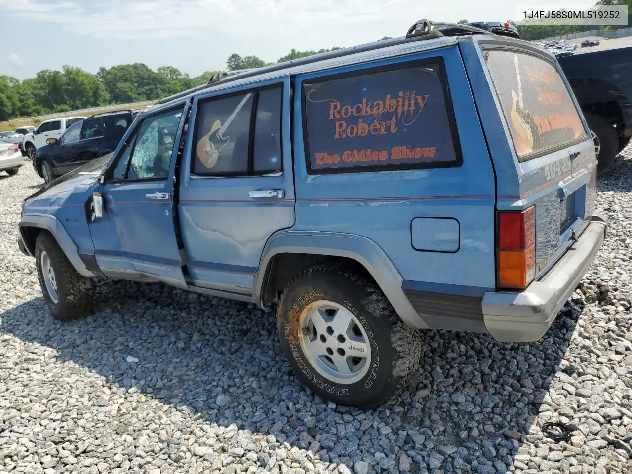 1991 Jeep Cherokee Laredo VIN: 1J4FJ58S0ML519252 Lot: 55458005