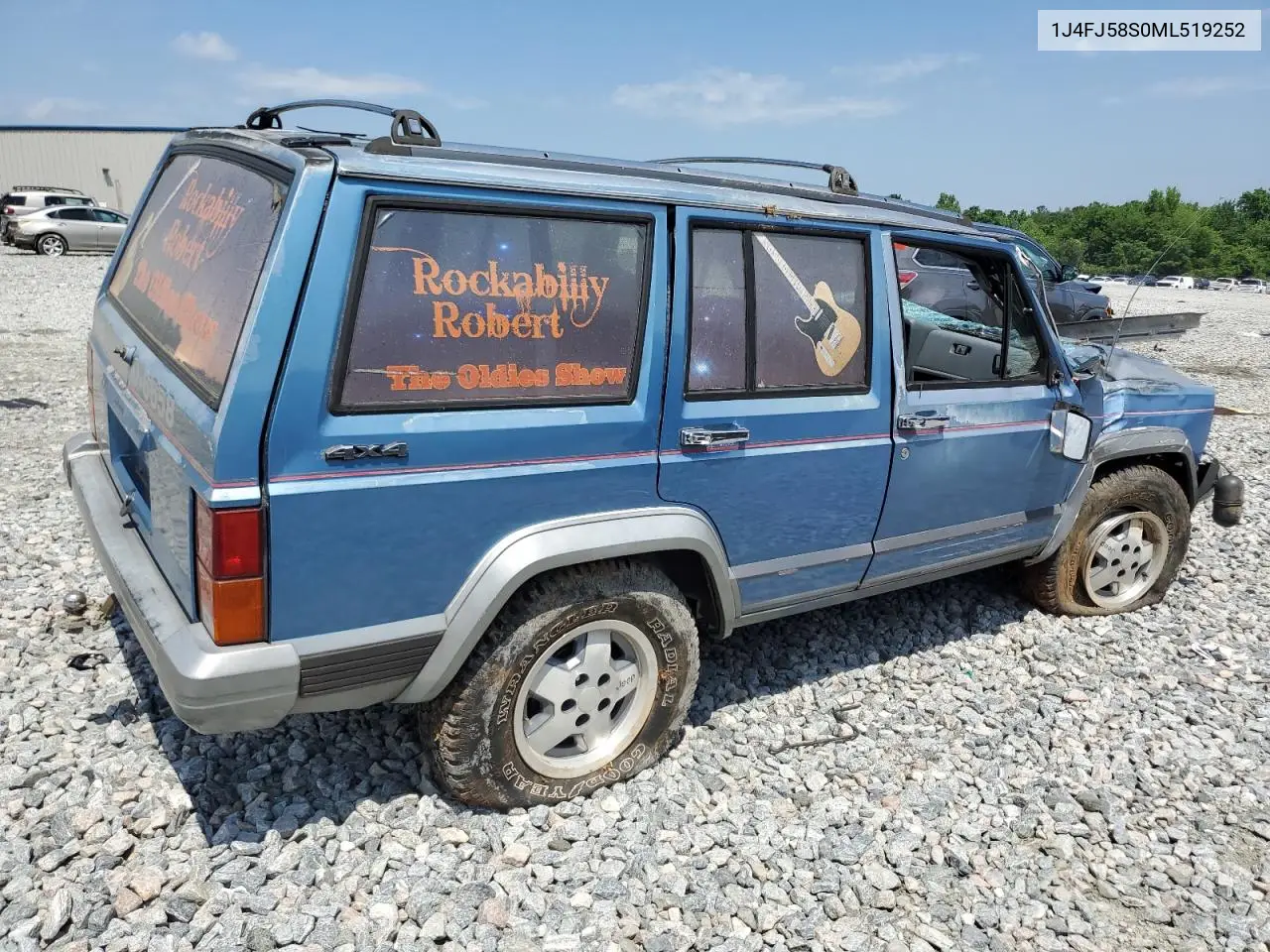 1991 Jeep Cherokee Laredo VIN: 1J4FJ58S0ML519252 Lot: 55458005
