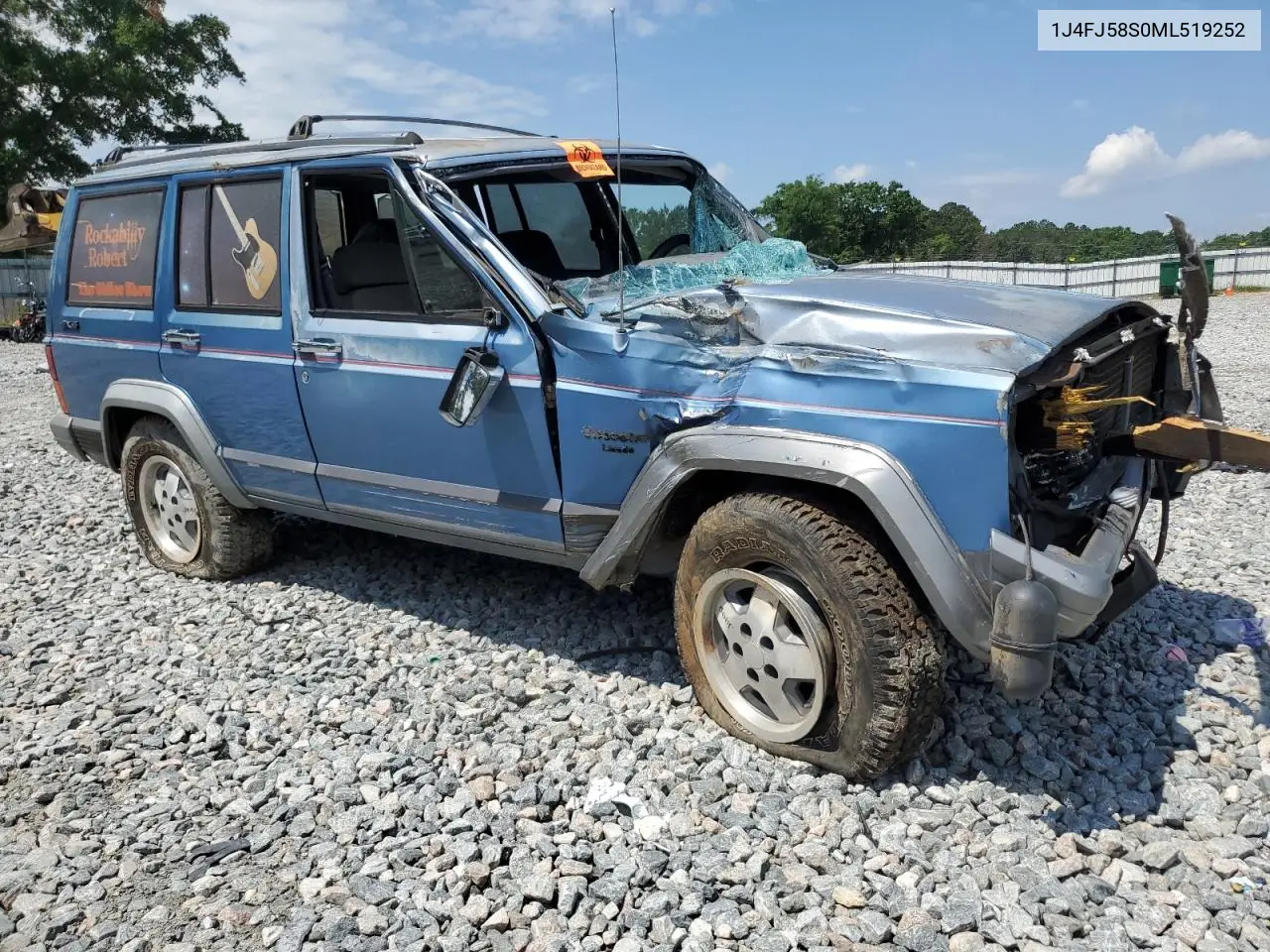 1991 Jeep Cherokee Laredo VIN: 1J4FJ58S0ML519252 Lot: 55458005