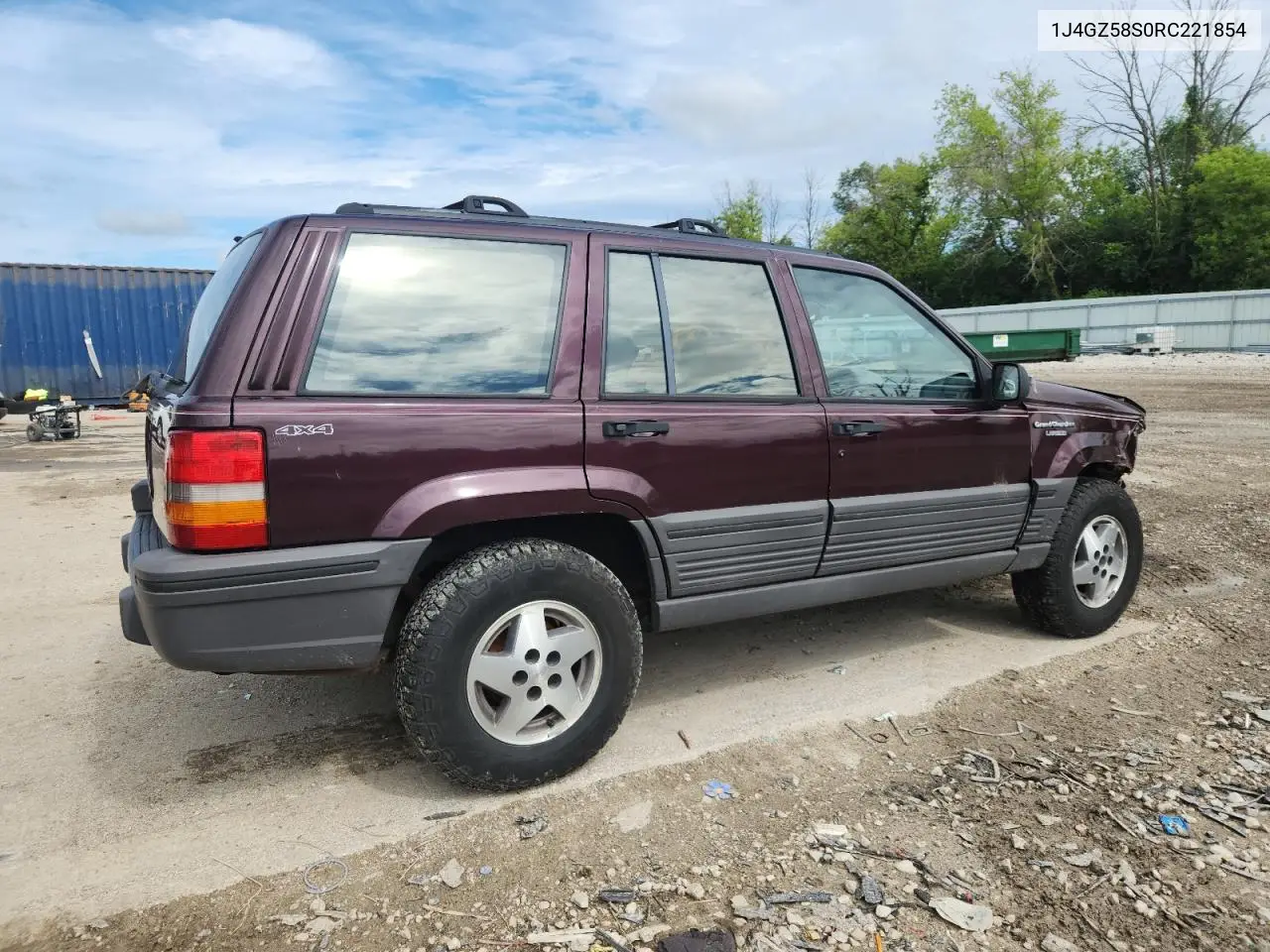 1994 Jeep Grand Cherokee Laredo VIN: 1J4GZ58S0RC221854 Lot: 61950825