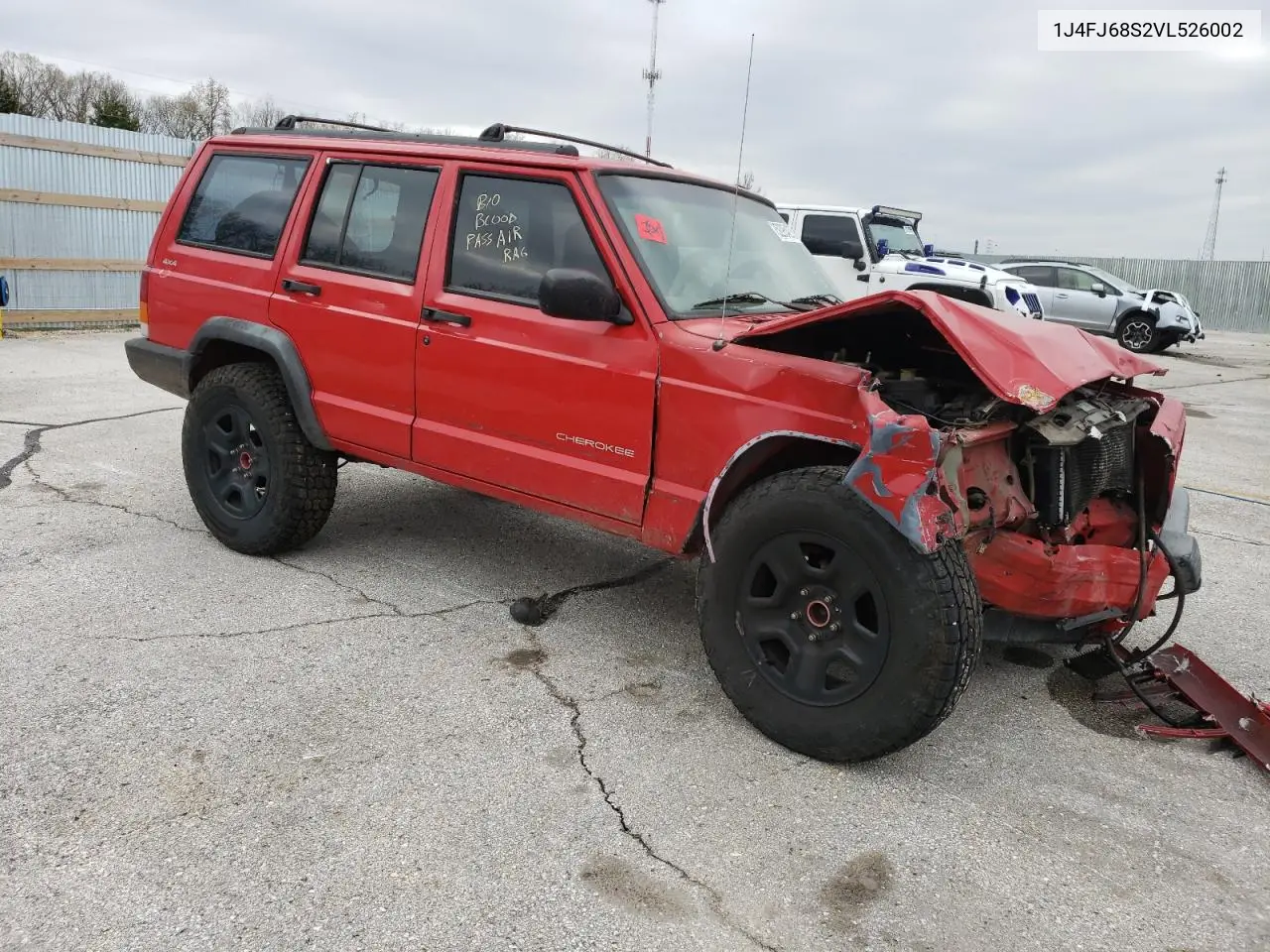 1997 Jeep Cherokee Sport VIN: 1J4FJ68S2VL526002 Lot: 52954275
