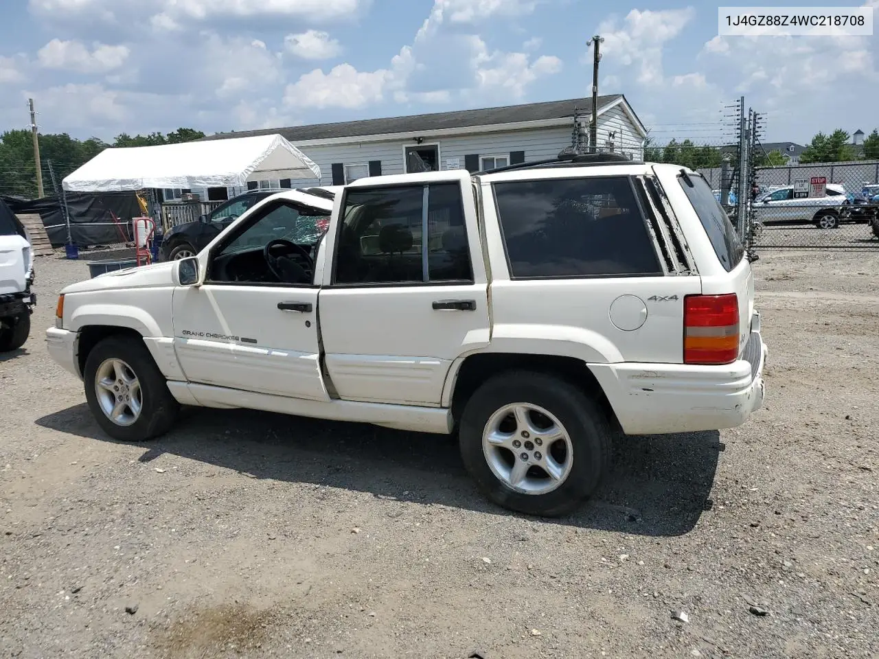 1998 Jeep Grand Cherokee Limited 5.9L VIN: 1J4GZ88Z4WC218708 Lot: 63678395