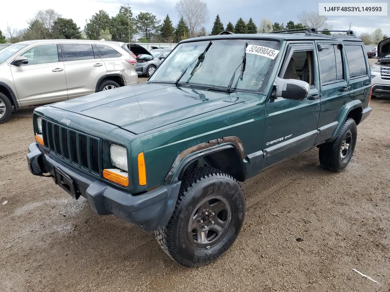 2000 Jeep Cherokee Sport VIN: 1J4FF48S3YL149593 Lot: 52489045