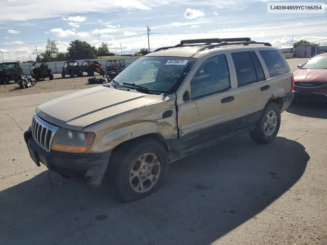 2000 Jeep Grand Cherokee Laredo VIN: 1J4GW48S9YC166354 Lot: 56706075