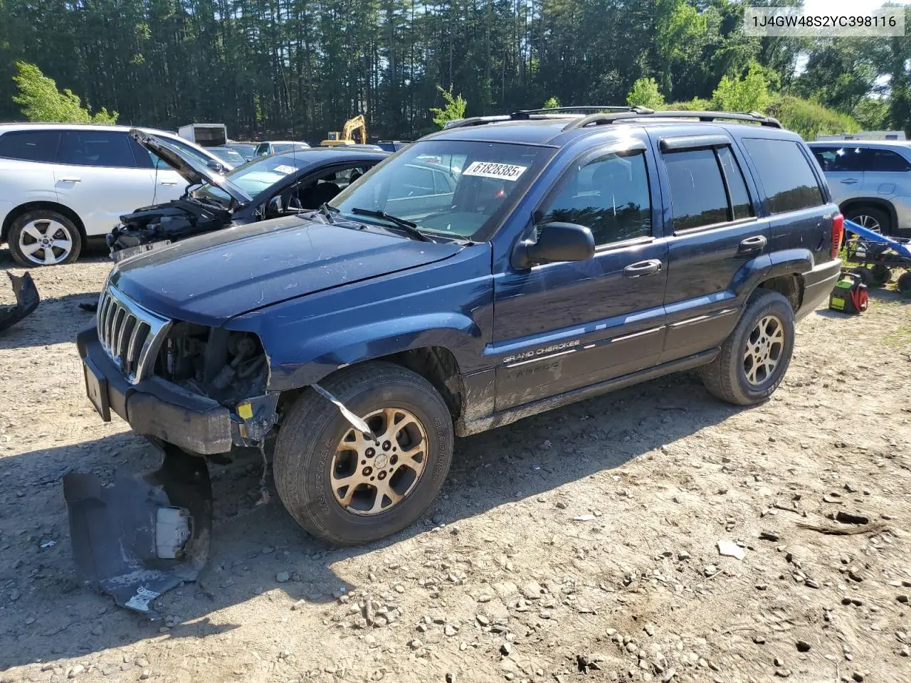 2000 Jeep Grand Cherokee Laredo VIN: 1J4GW48S2YC398116 Lot: 61828385