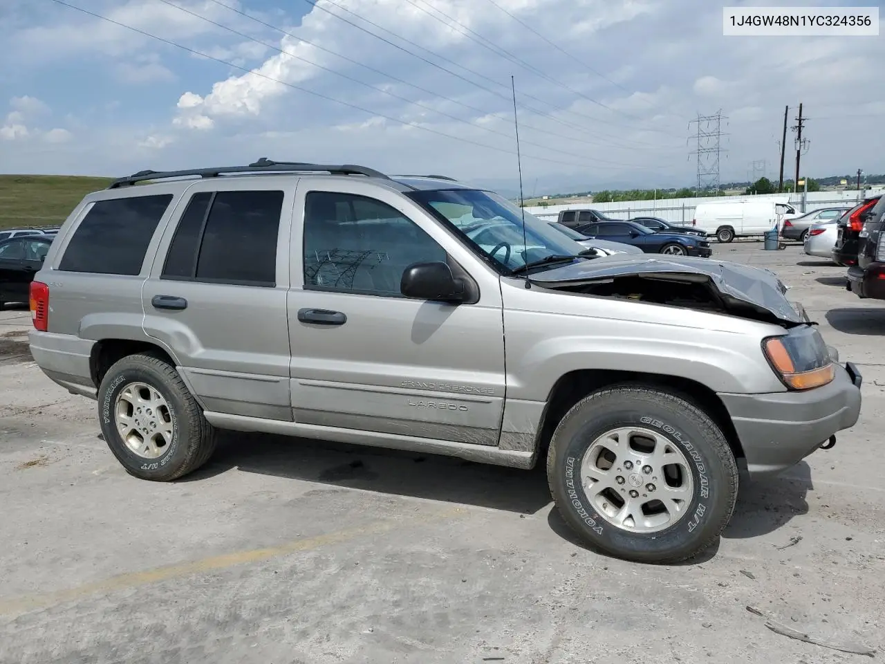 2000 Jeep Grand Cherokee Laredo VIN: 1J4GW48N1YC324356 Lot: 62011305