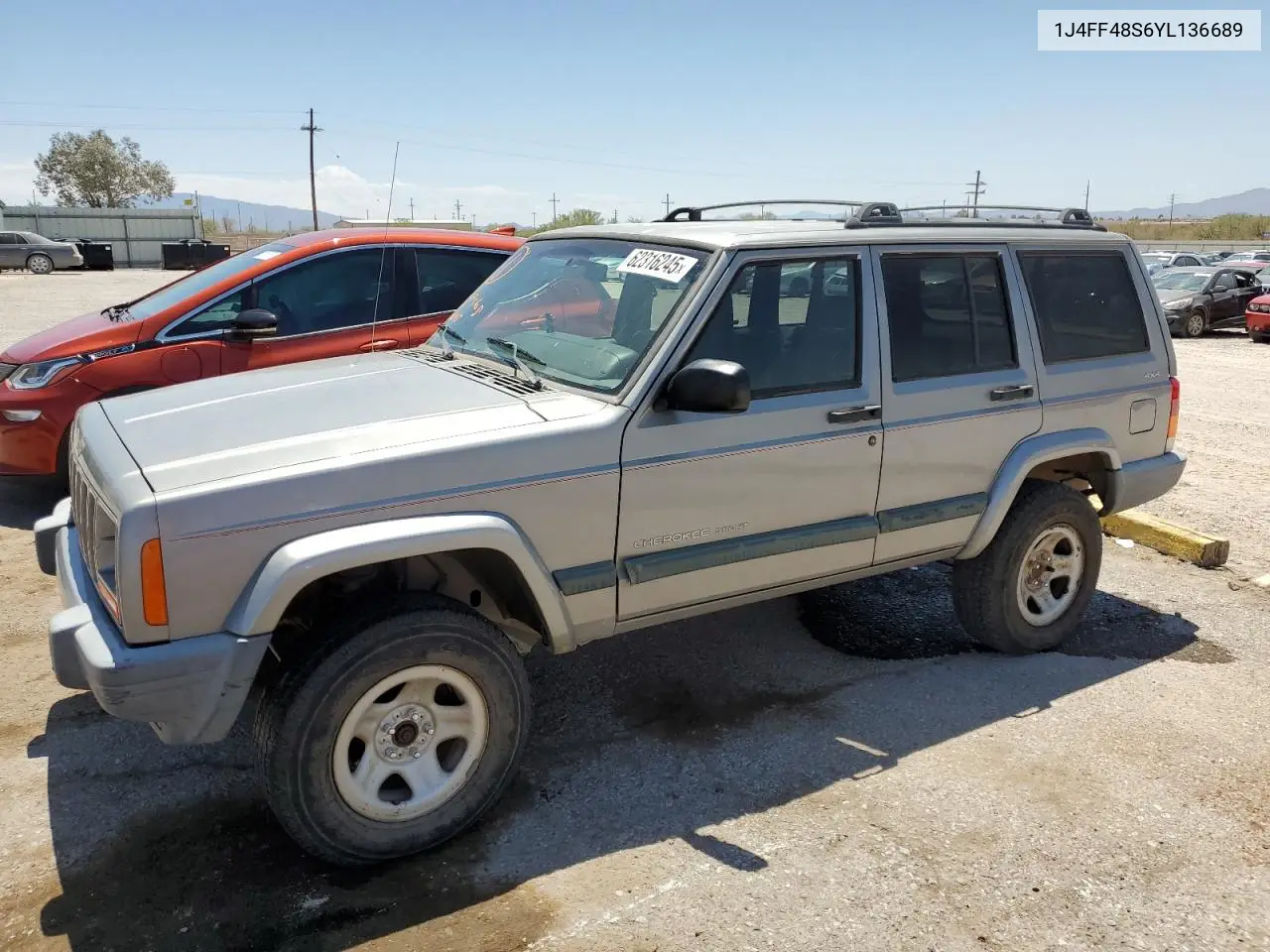 2000 Jeep Cherokee Sport VIN: 1J4FF48S6YL136689 Lot: 62316245