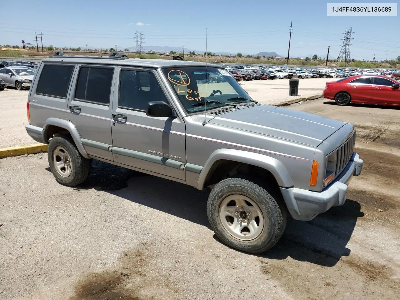 2000 Jeep Cherokee Sport VIN: 1J4FF48S6YL136689 Lot: 62316245