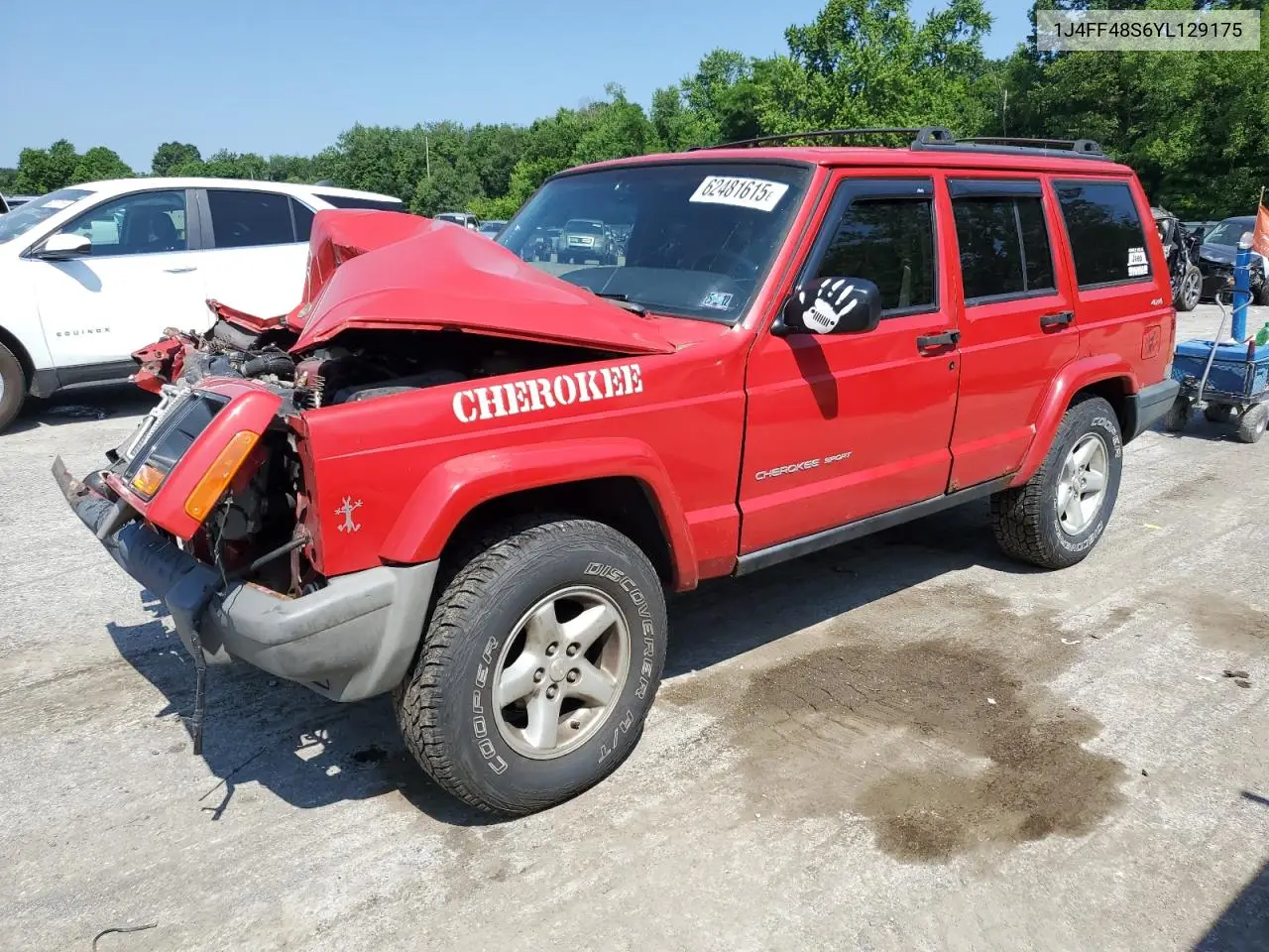 2000 Jeep Cherokee Sport VIN: 1J4FF48S6YL129175 Lot: 62481615