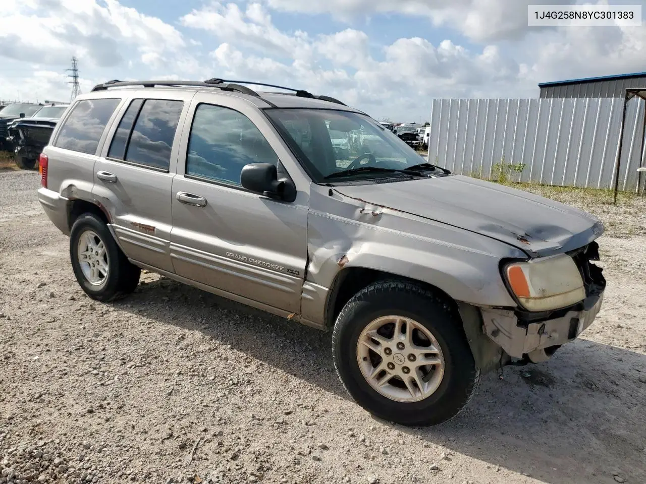 2000 Jeep Grand Cherokee Limited VIN: 1J4G258N8YC301383 Lot: 65584145