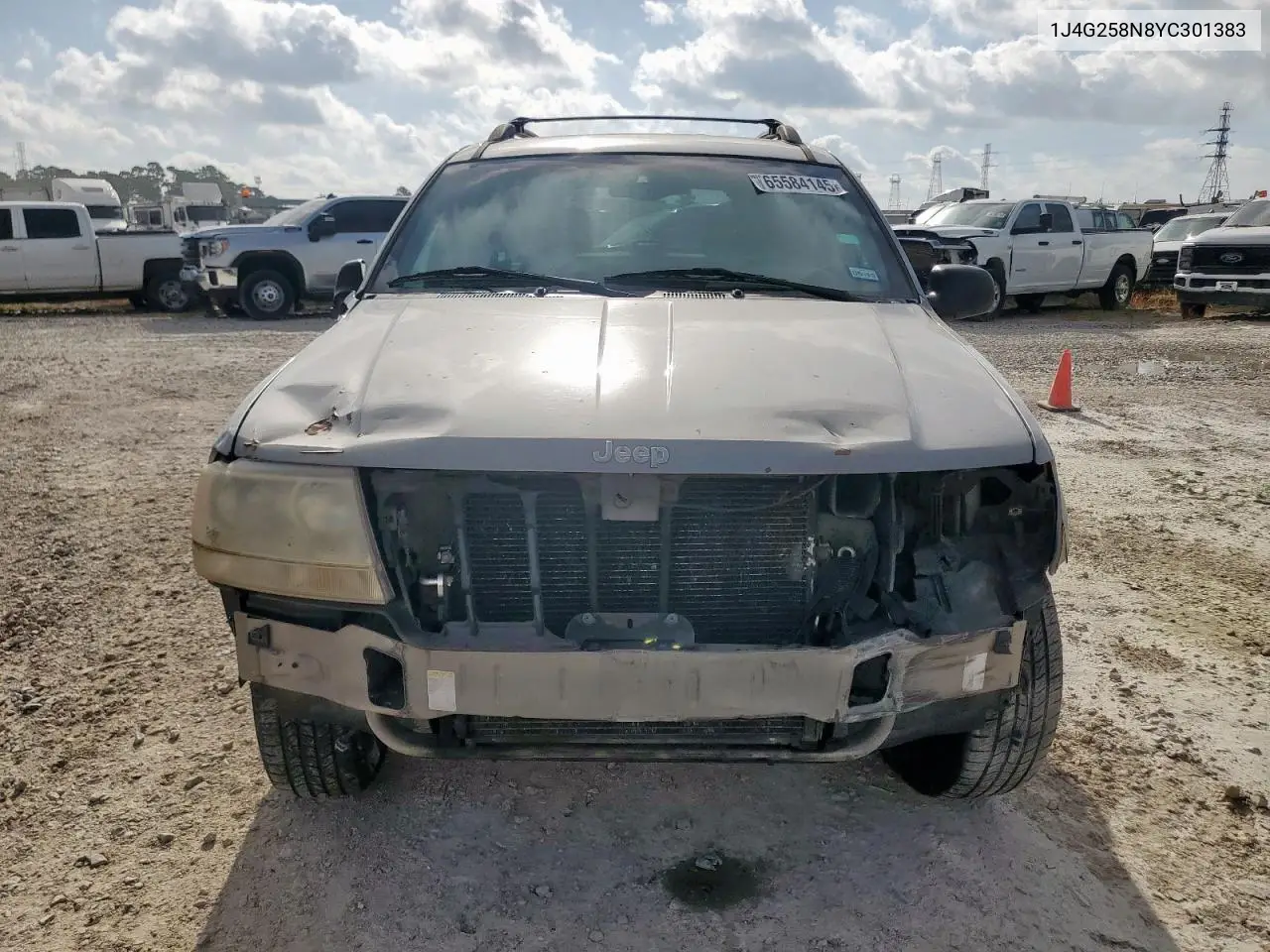 2000 Jeep Grand Cherokee Limited VIN: 1J4G258N8YC301383 Lot: 65584145