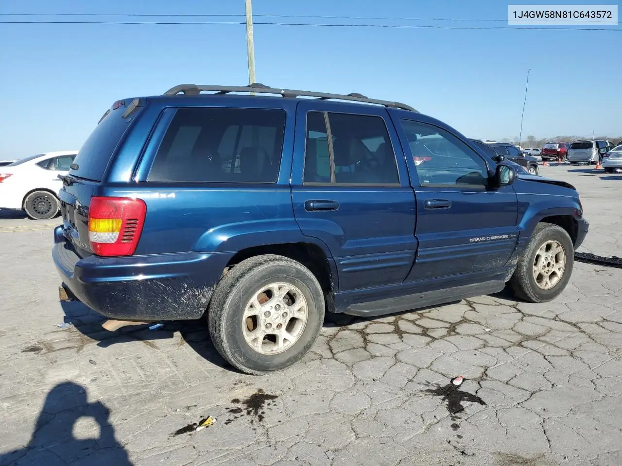 2001 Jeep Grand Cherokee Limited VIN: 1J4GW58N81C643572 Lot: 49119035
