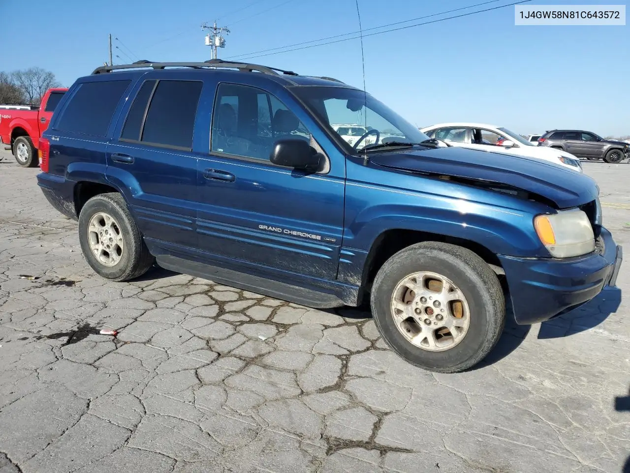2001 Jeep Grand Cherokee Limited VIN: 1J4GW58N81C643572 Lot: 49119035