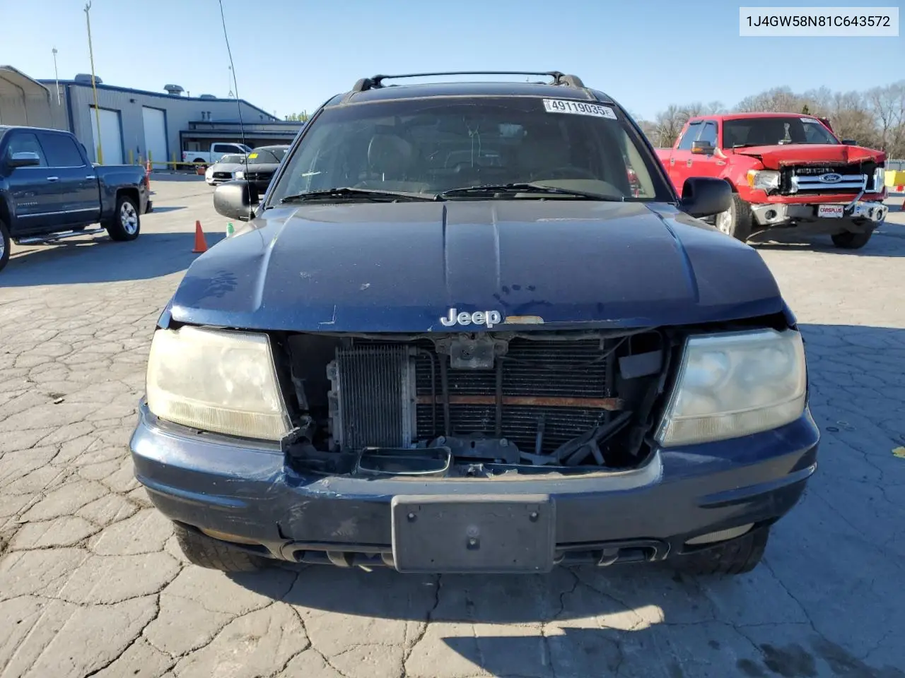 2001 Jeep Grand Cherokee Limited VIN: 1J4GW58N81C643572 Lot: 49119035