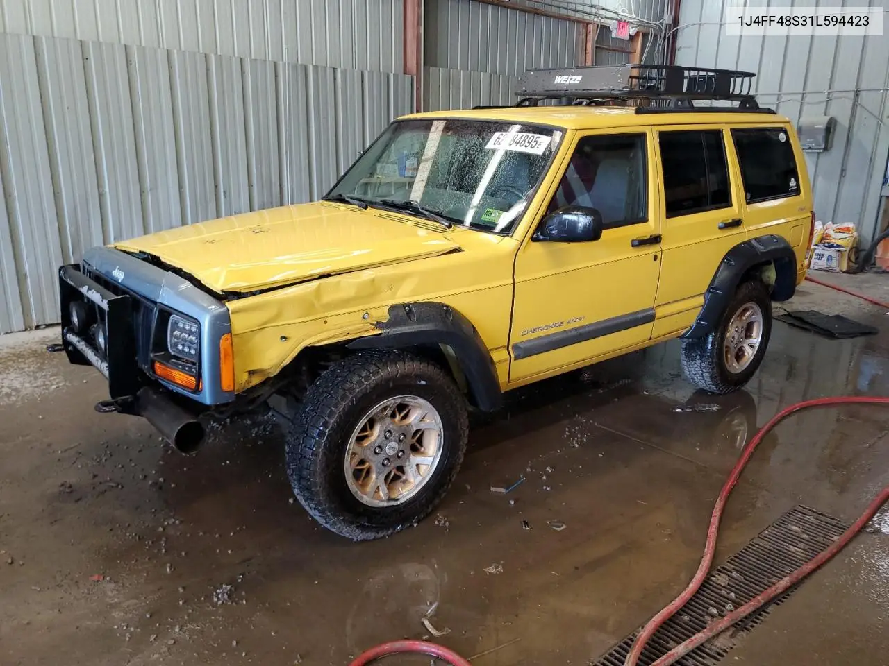 2001 Jeep Cherokee Sport VIN: 1J4FF48S31L594423 Lot: 62584895
