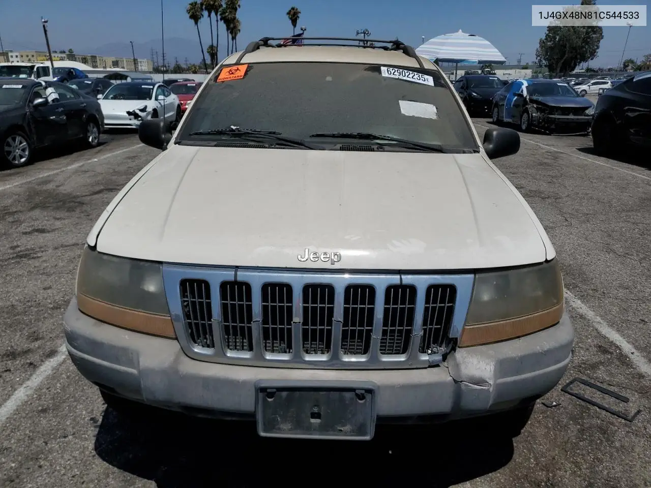 2001 Jeep Grand Cherokee Laredo VIN: 1J4GX48N81C544533 Lot: 62902235
